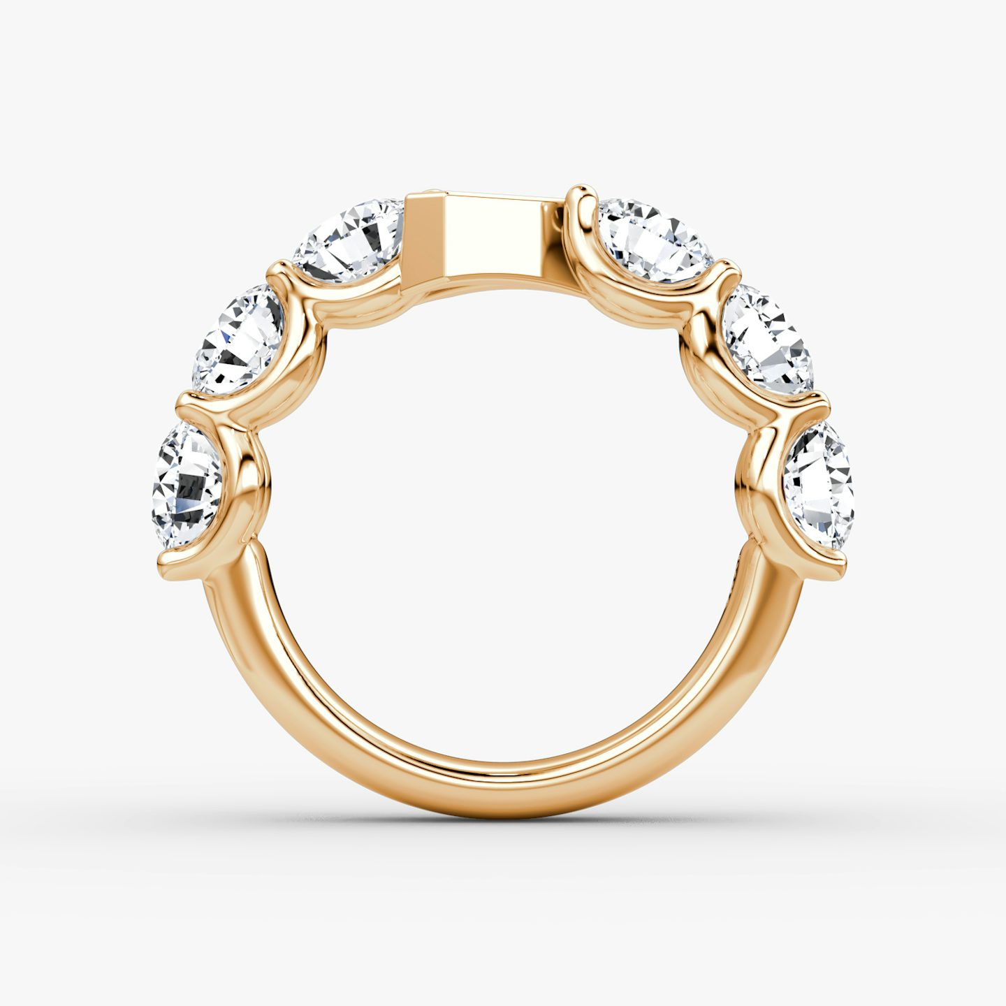 The V Eternity Band | Round Brilliant | 14k | Rose Gold | bandStyle: half | caratWeight: 3.0ct