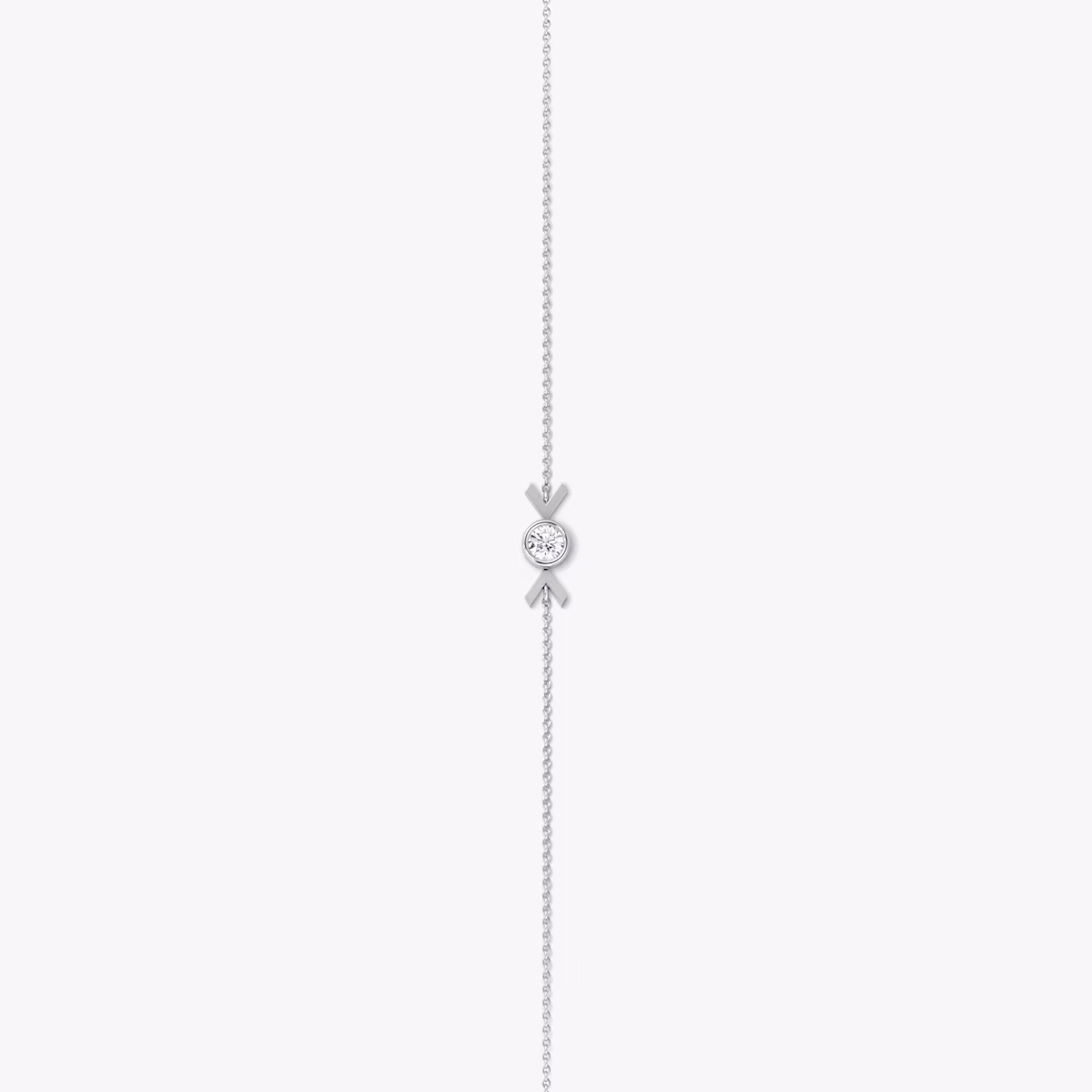 Arrow Bracelet | Round Brilliant | 14k | White Gold | caratWeight: 0.10ct