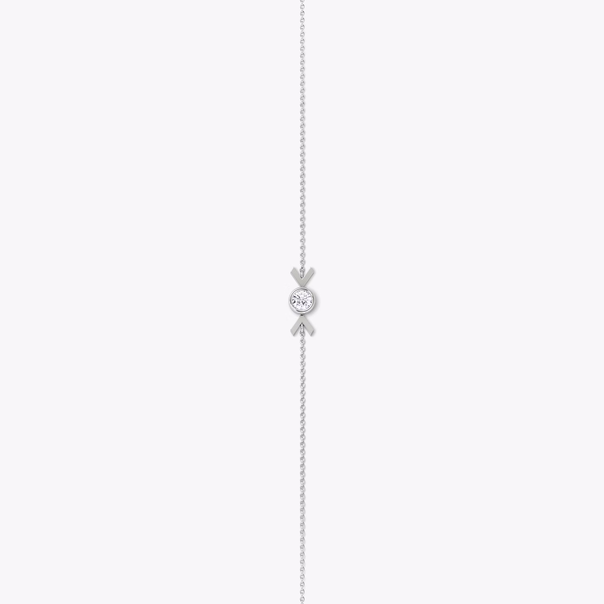 Arrow Bracelet | Round Brilliant | 14k | White Gold | caratWeight: 0.10ct