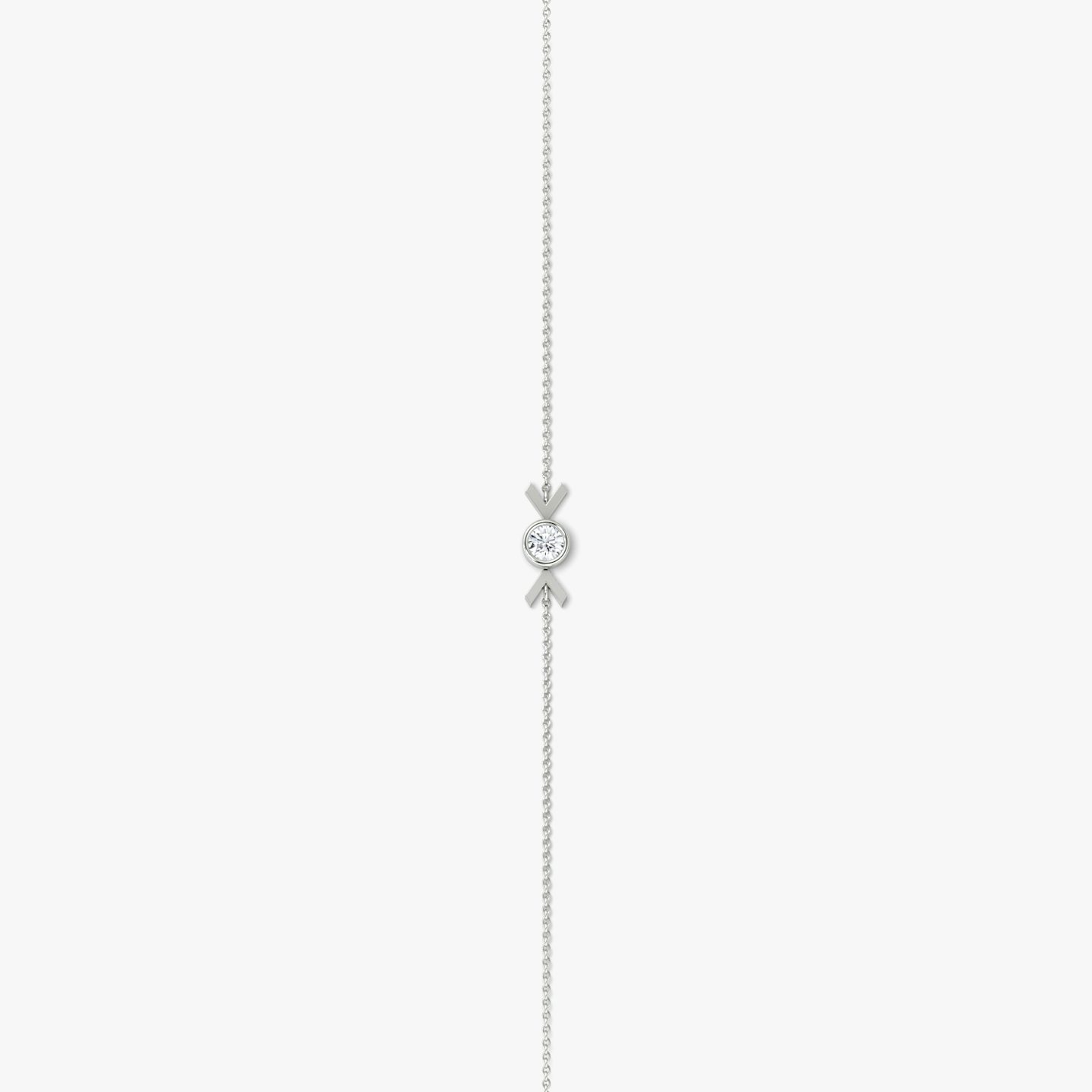 Arrow Bracelet | Round Brilliant | 14k | White Gold | caratWeight: 0.10ct