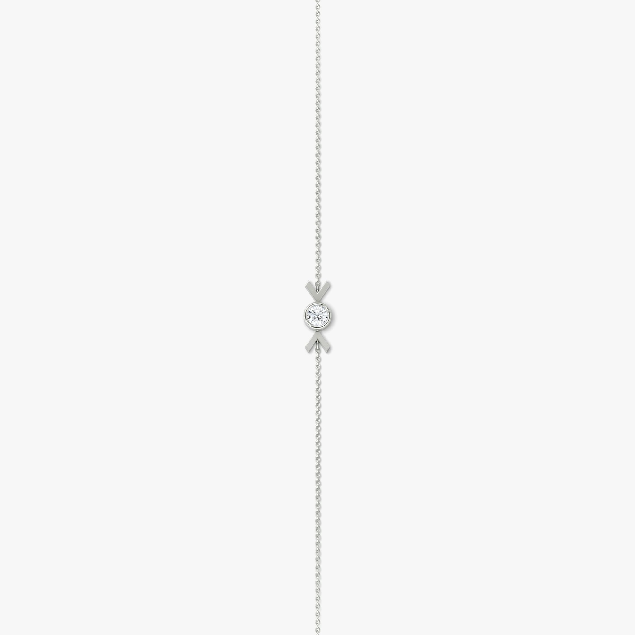 Arrow Bracelet | Round Brilliant | 14k | White Gold | caratWeight: 0.10ct