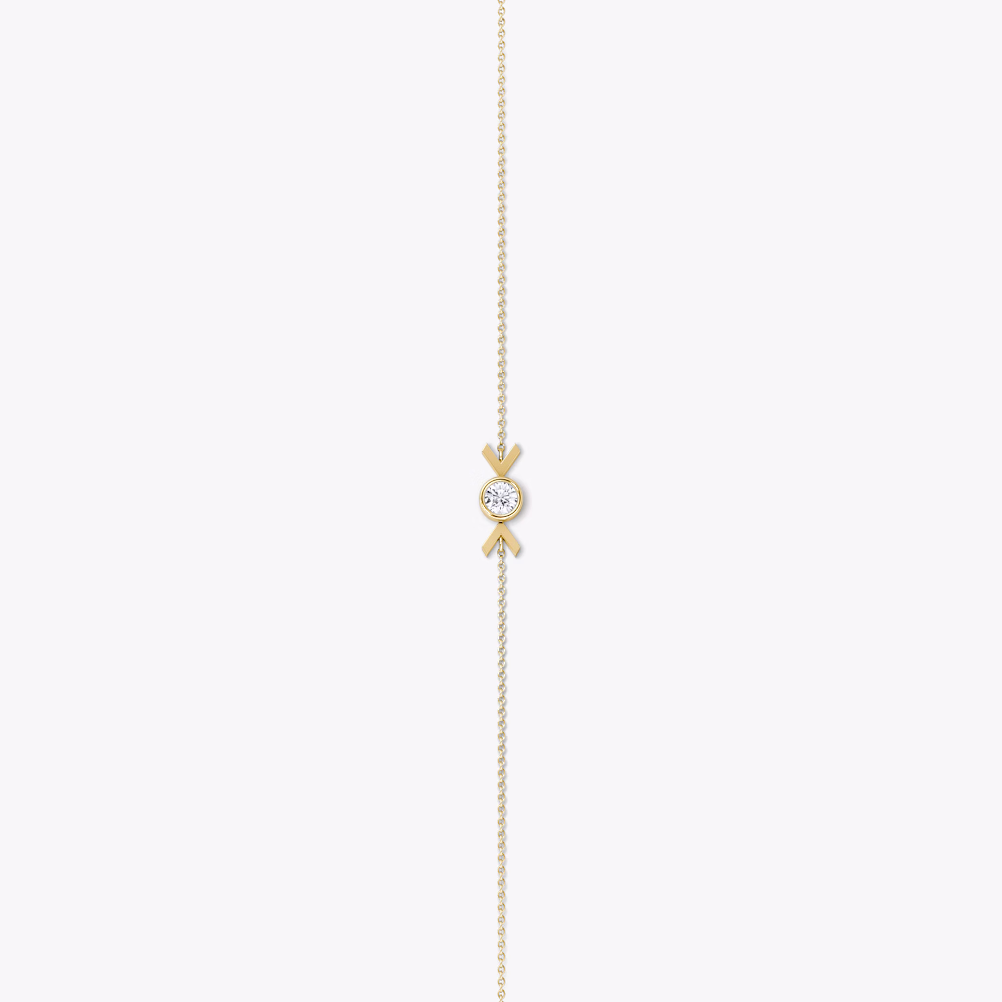 Arrow Bracelet | Round Brilliant | 14k | Yellow Gold | caratWeight: 0.10ct