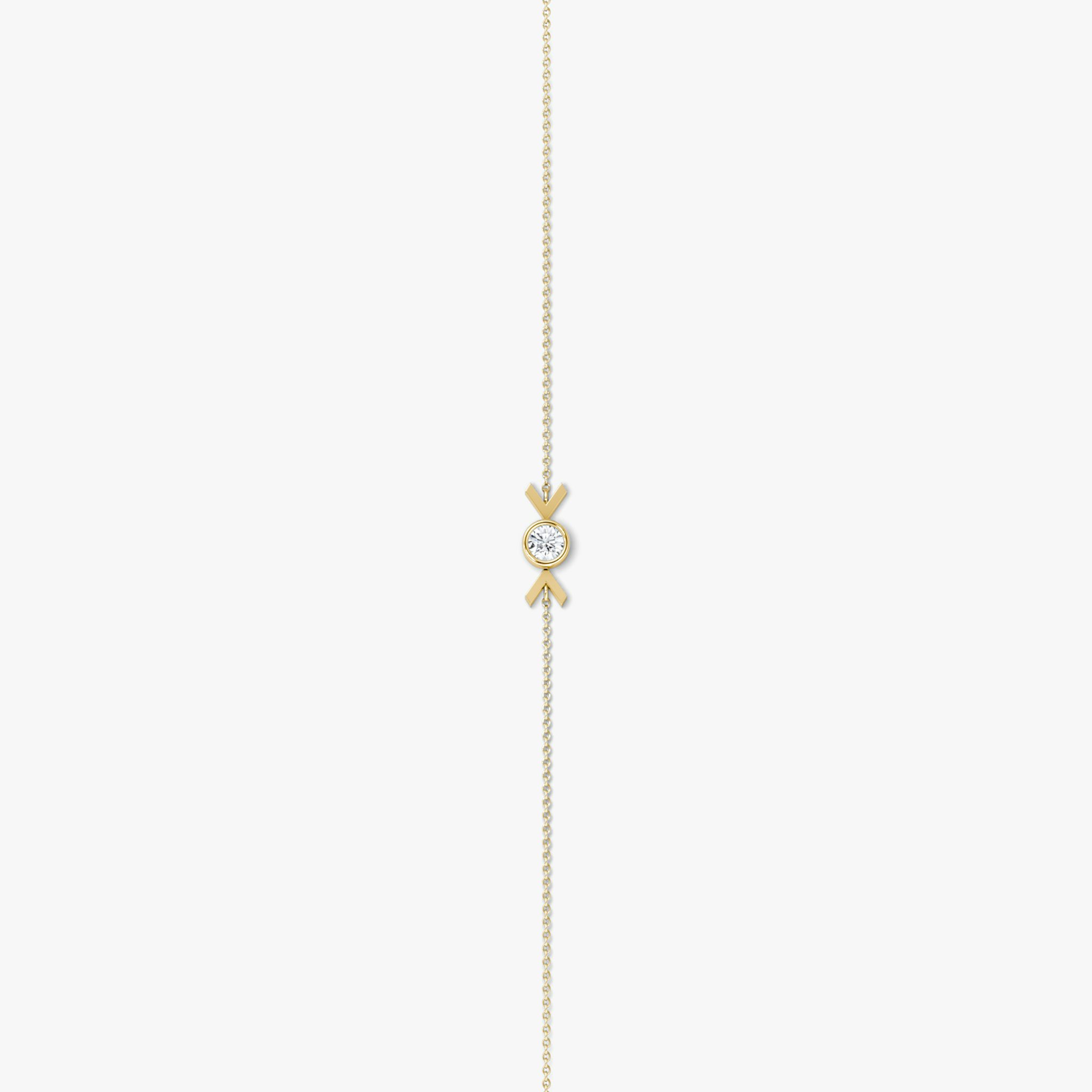 Arrow Bracelet | Round Brilliant | 14k | Yellow Gold | caratWeight: 0.10ct