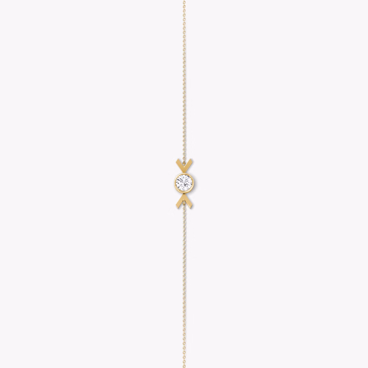 Arrow Bracelet | Round Brilliant | 14k | Yellow Gold | caratWeight: 0.25ct