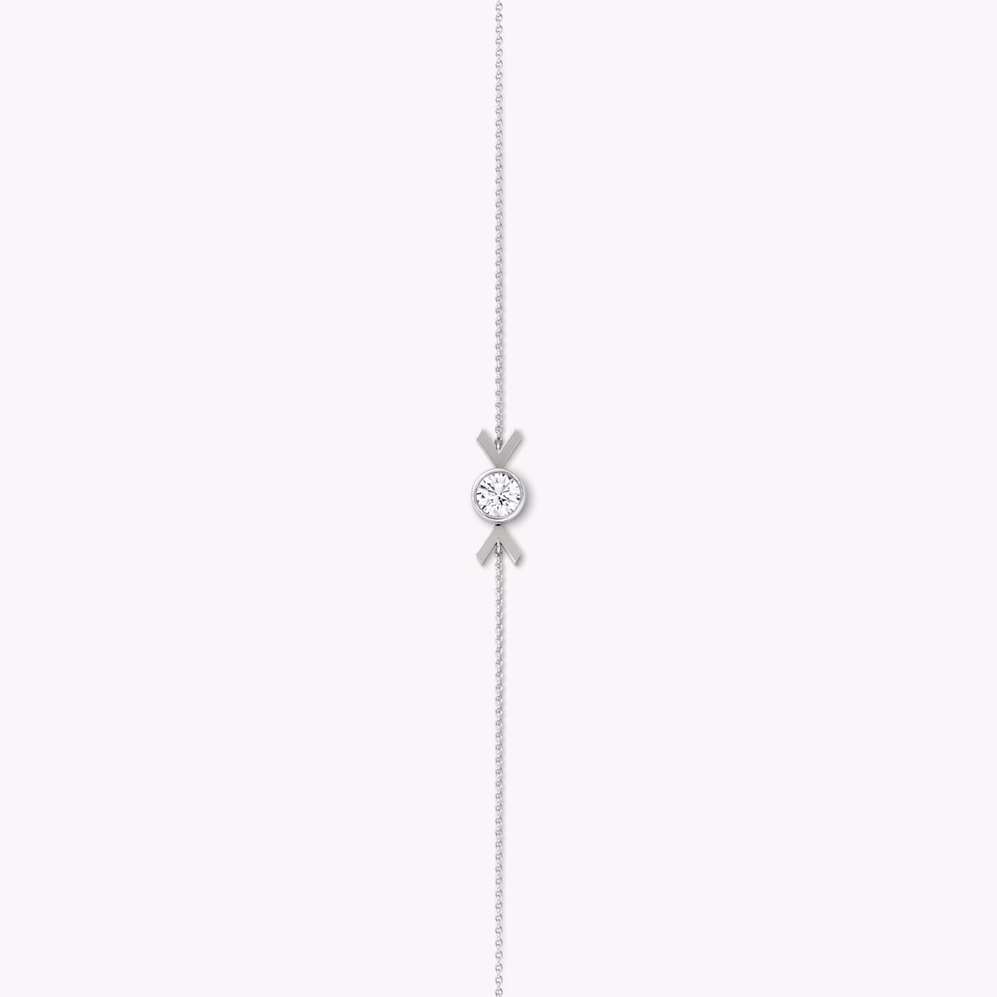 Arrow Bracelet | Round Brilliant | 14k | White Gold | caratWeight: 0.25ct
