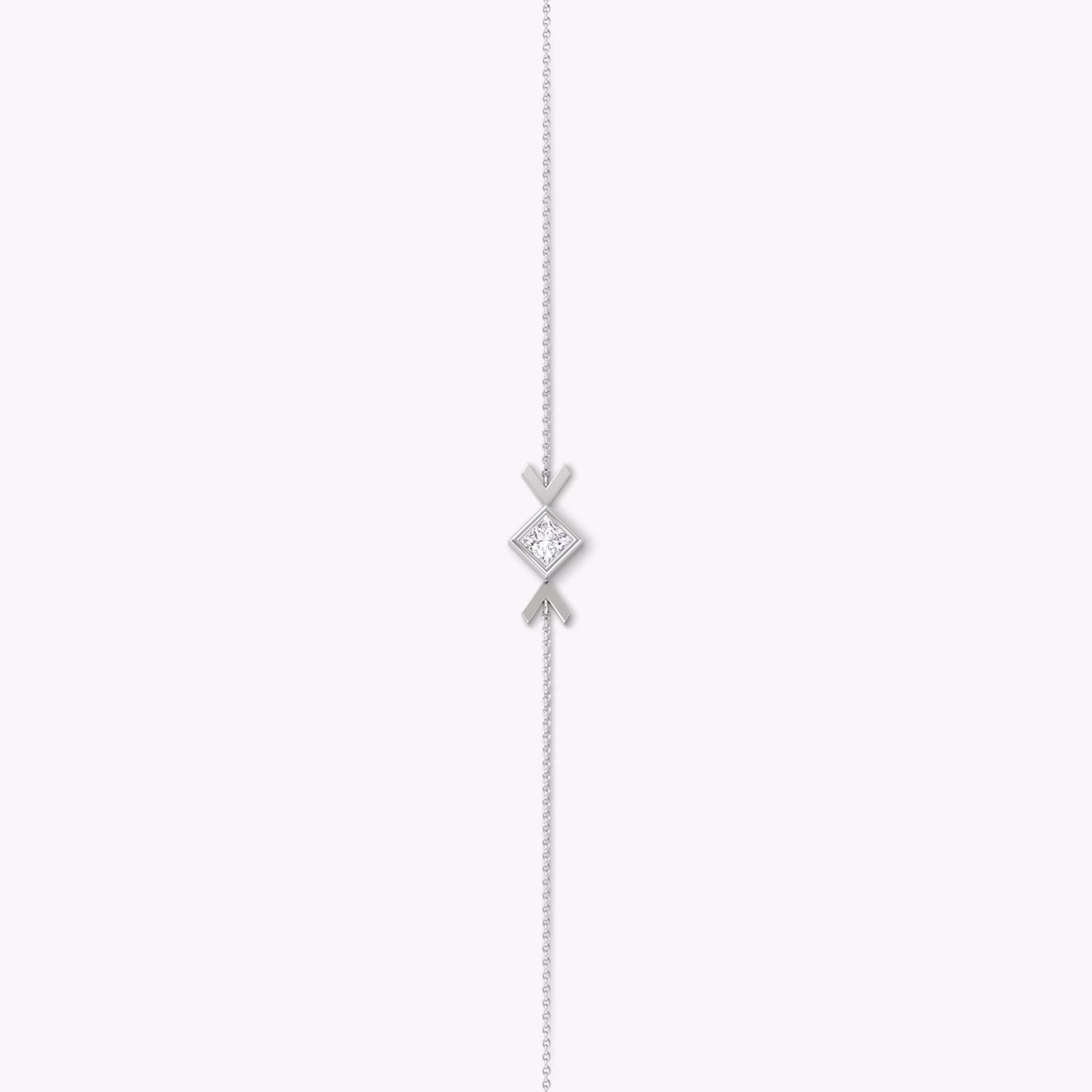 Arrow Bracelet | Princess | 14k | White Gold | caratWeight: 0.25ct