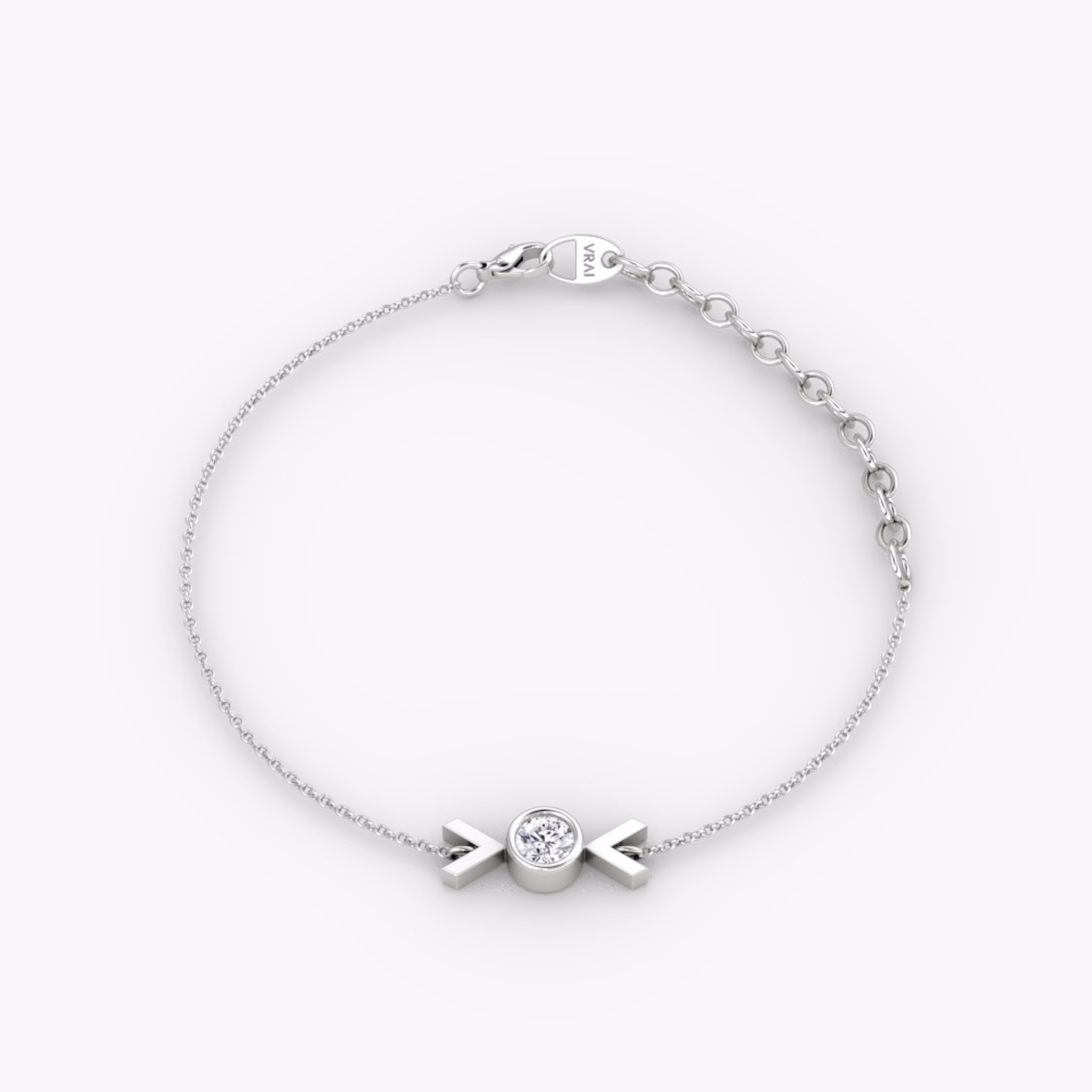 Arrow Bracelet | Round Brilliant | 14k | White Gold | caratWeight: 0.10ct
