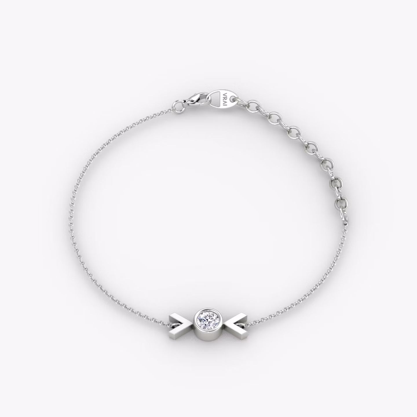 Arrow Bracelet Round Brilliant | White Gold