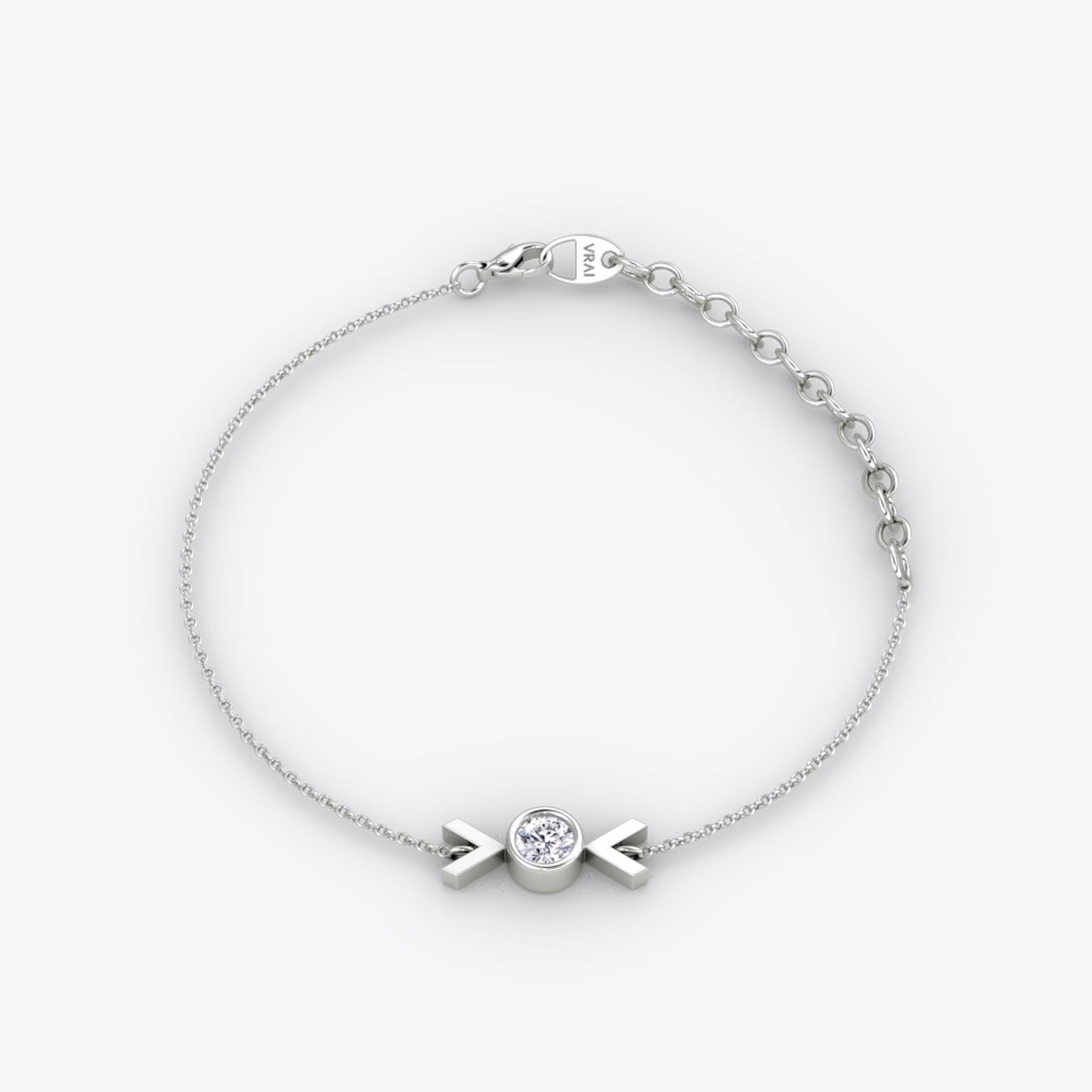 Arrow Bracelet Round Brilliant | White Gold