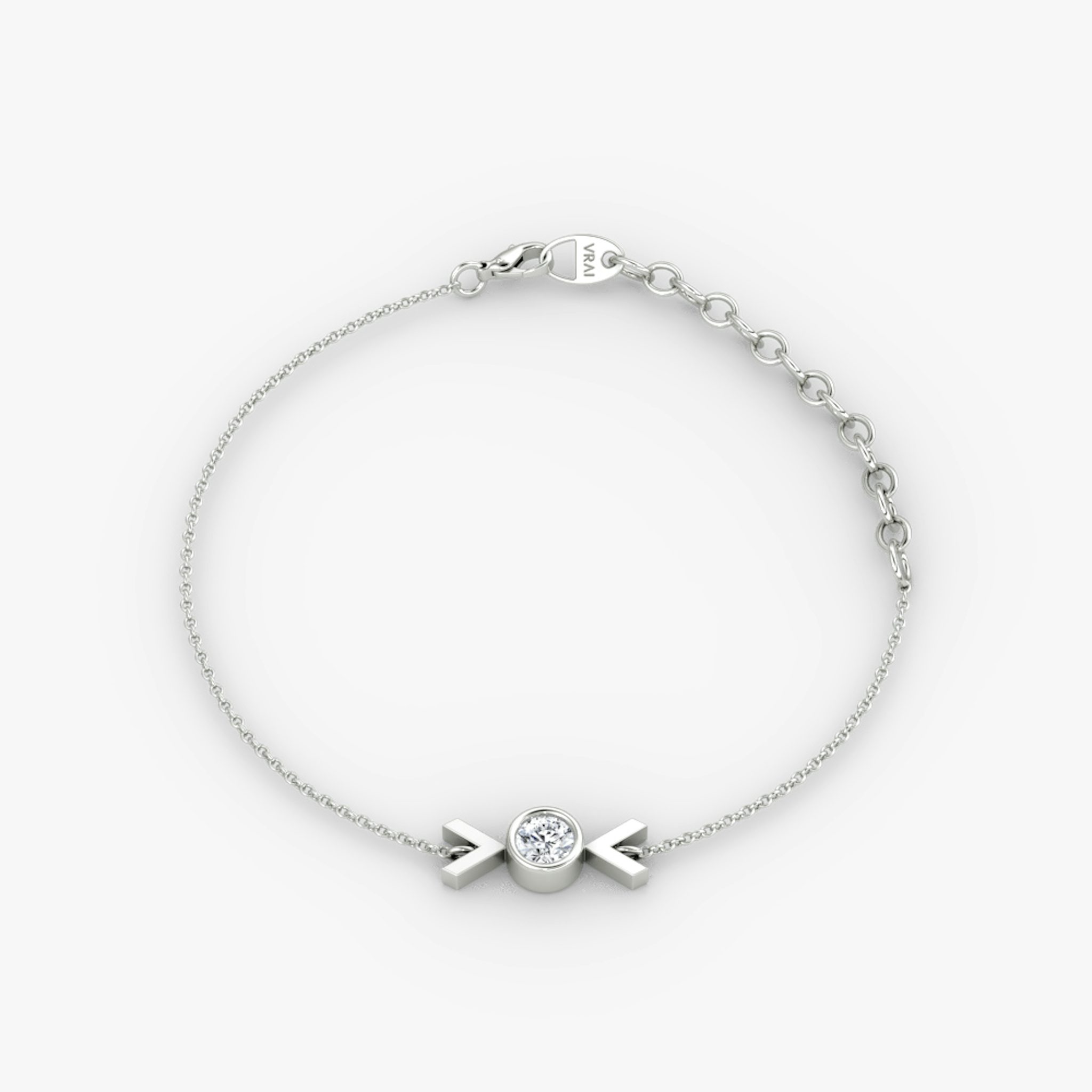 Arrow Bracelet | Round Brilliant | 14k | White Gold | caratWeight: 0.10ct