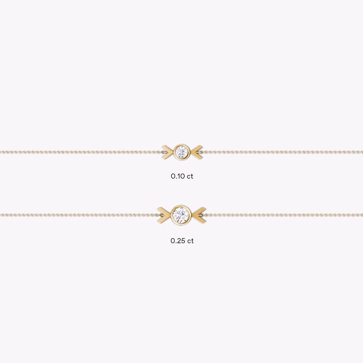 Arrow Bracelet | Round Brilliant | 14k | Yellow Gold | caratWeight: 0.10ct