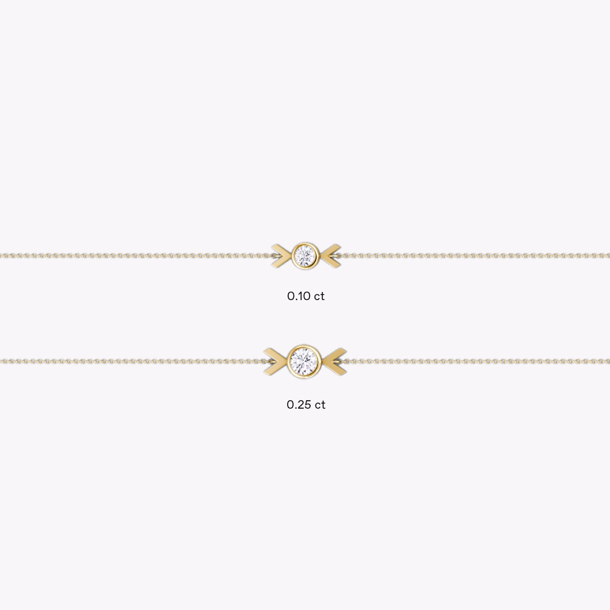 Arrow Bracelet | Round Brilliant | 14k | Yellow Gold | caratWeight: 0.10ct