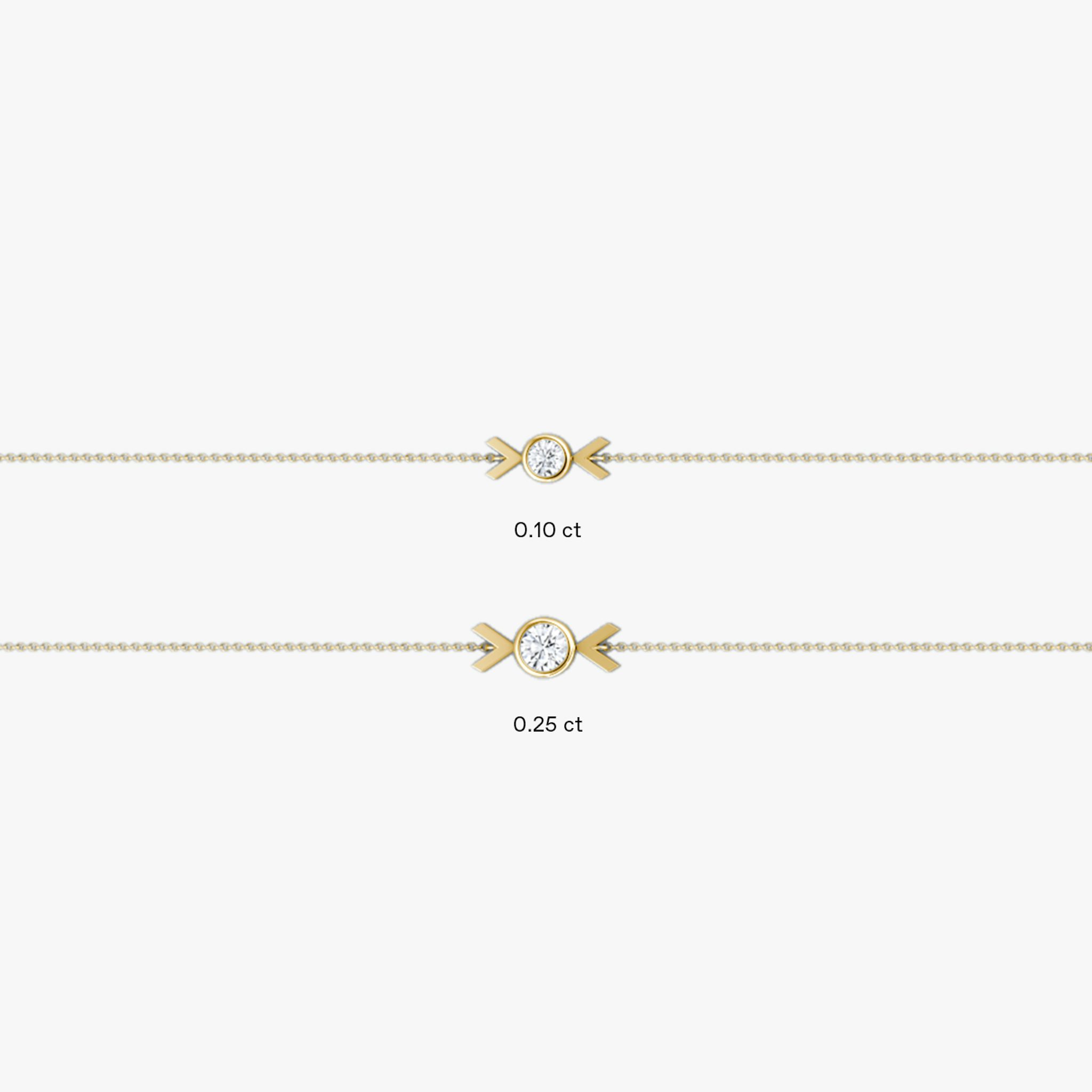 Arrow Bracelet | Round Brilliant | 14k | Yellow Gold | caratWeight: 0.10ct