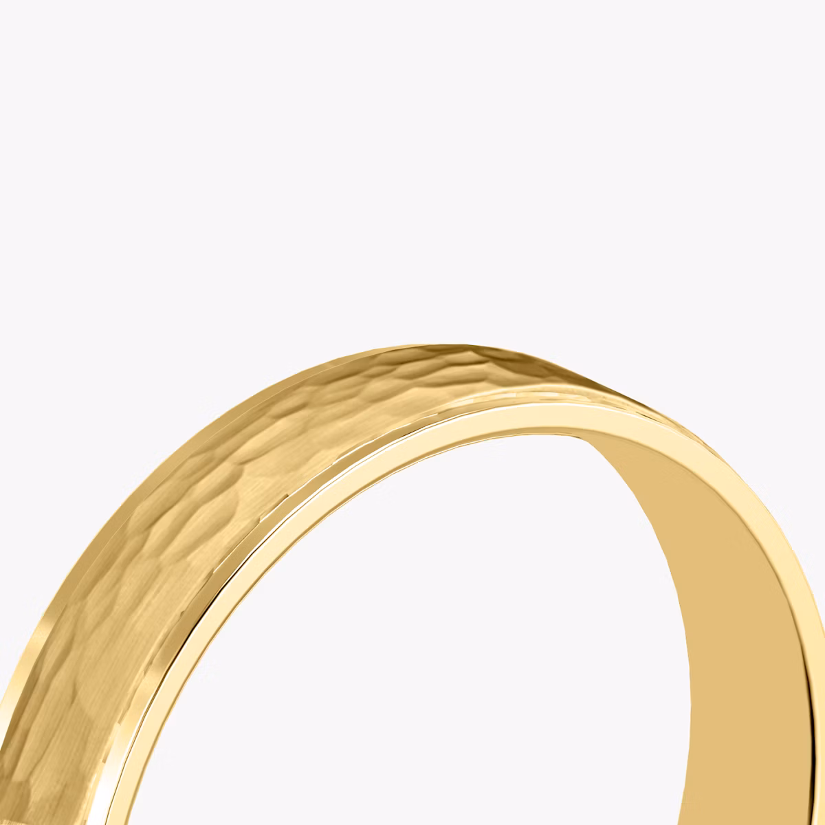 The Hammered Band | 18k | Yellow Gold | bandAccent: Plain | bandWidth: 4.5mm