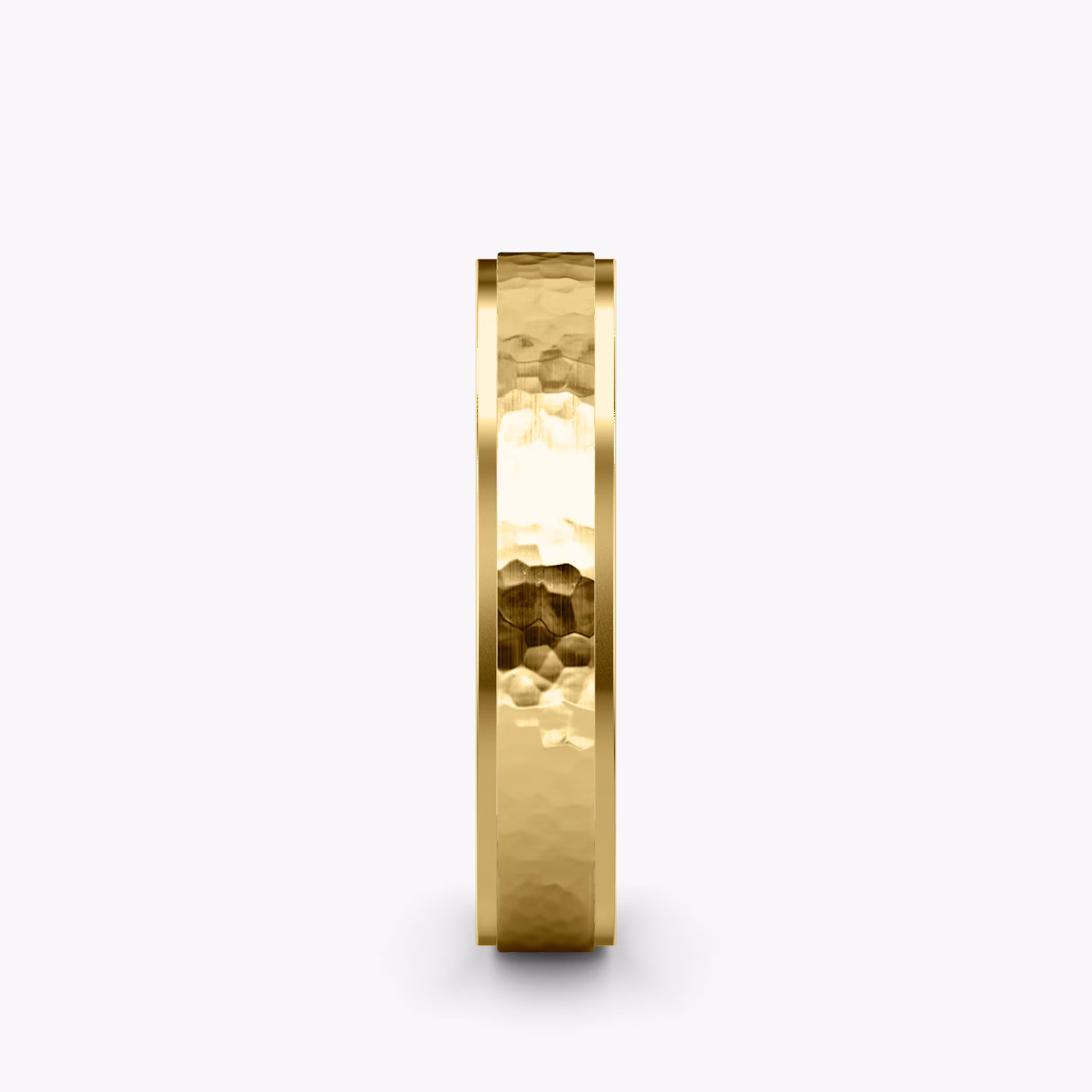 The Hammered Band | 18k | Yellow Gold | bandAccent: Plain | bandWidth: 4.5mm