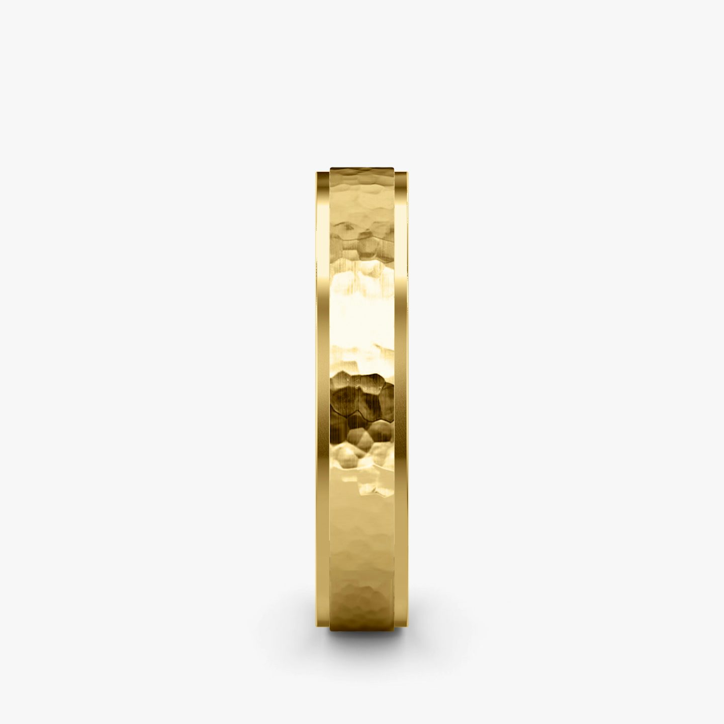 The Hammered Band | 18k | Yellow Gold | bandAccent: Plain | bandWidth: 4.5mm