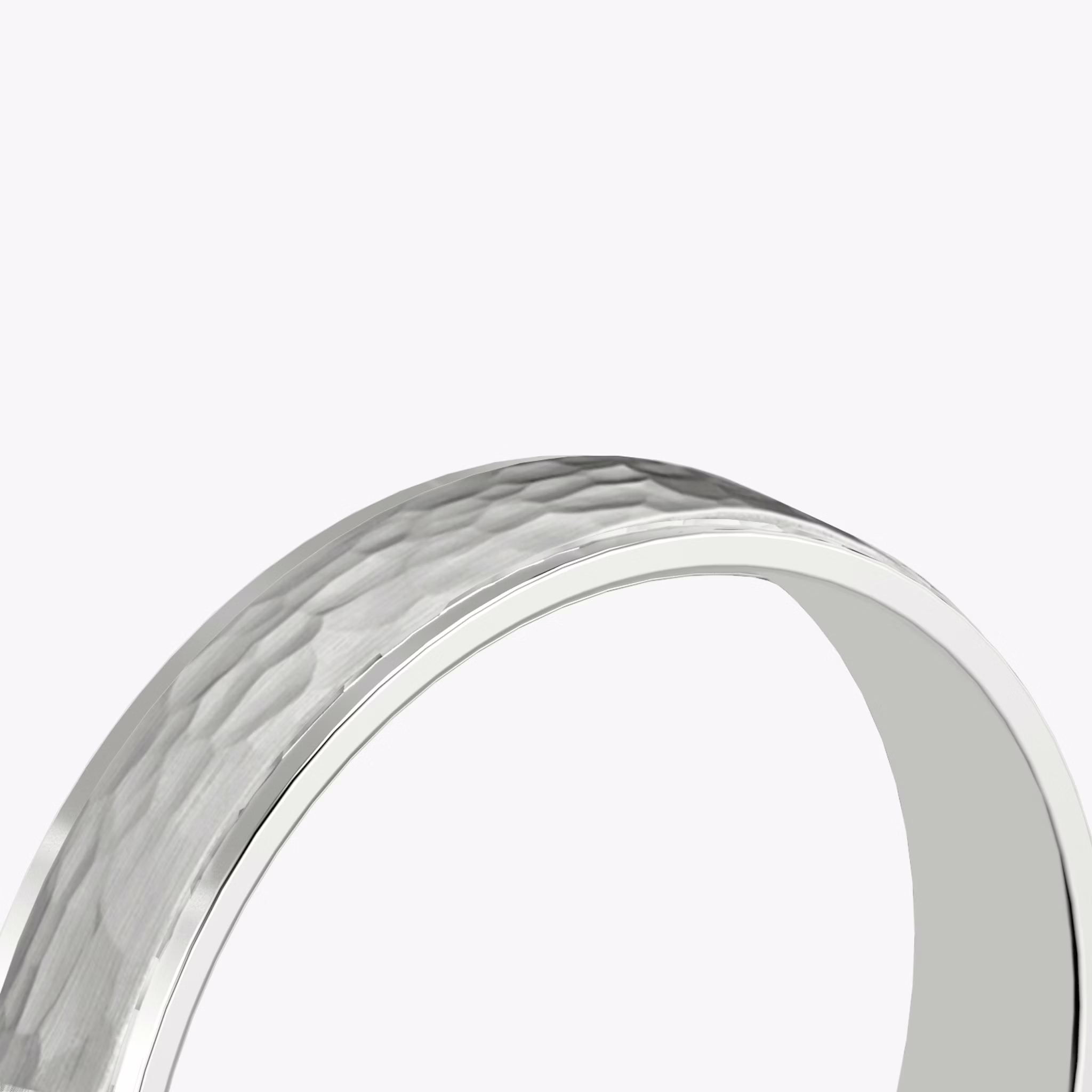 The Hammered Band | Platinum | bandAccent: Plain | bandWidth: 4.5mm