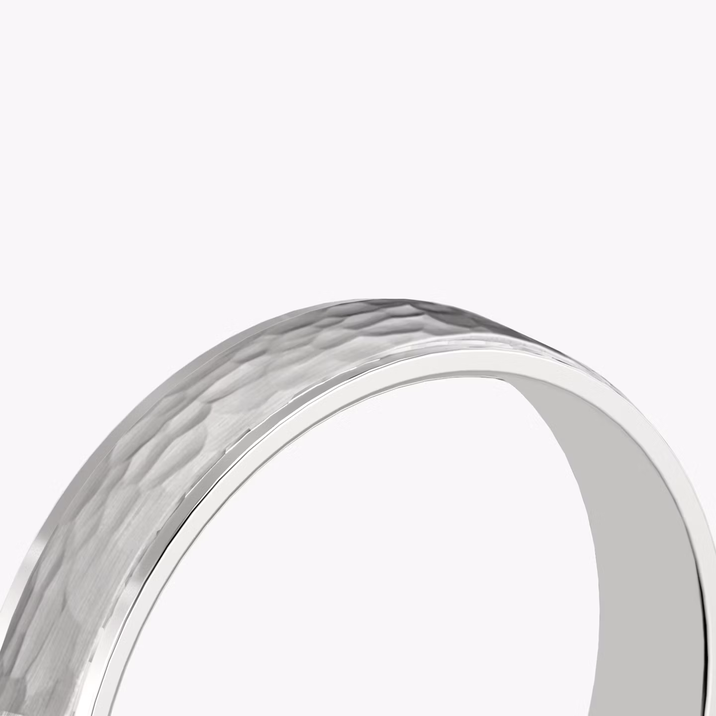 The Hammered Band | Platinum | bandAccent: Plain | bandWidth: 4.5mm