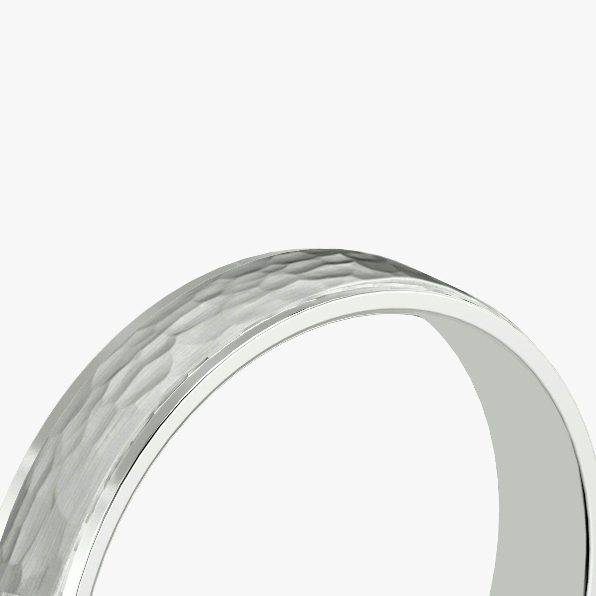 The Hammered Band | Platinum | bandAccent: Plain | bandWidth: 4.5mm
