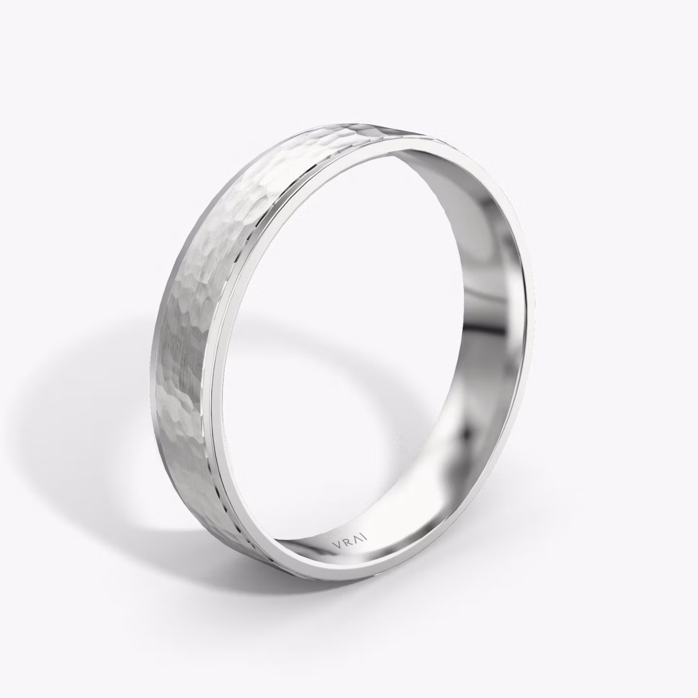 The Hammered Band | Platinum | bandAccent: Plain | bandWidth: 4.5mm