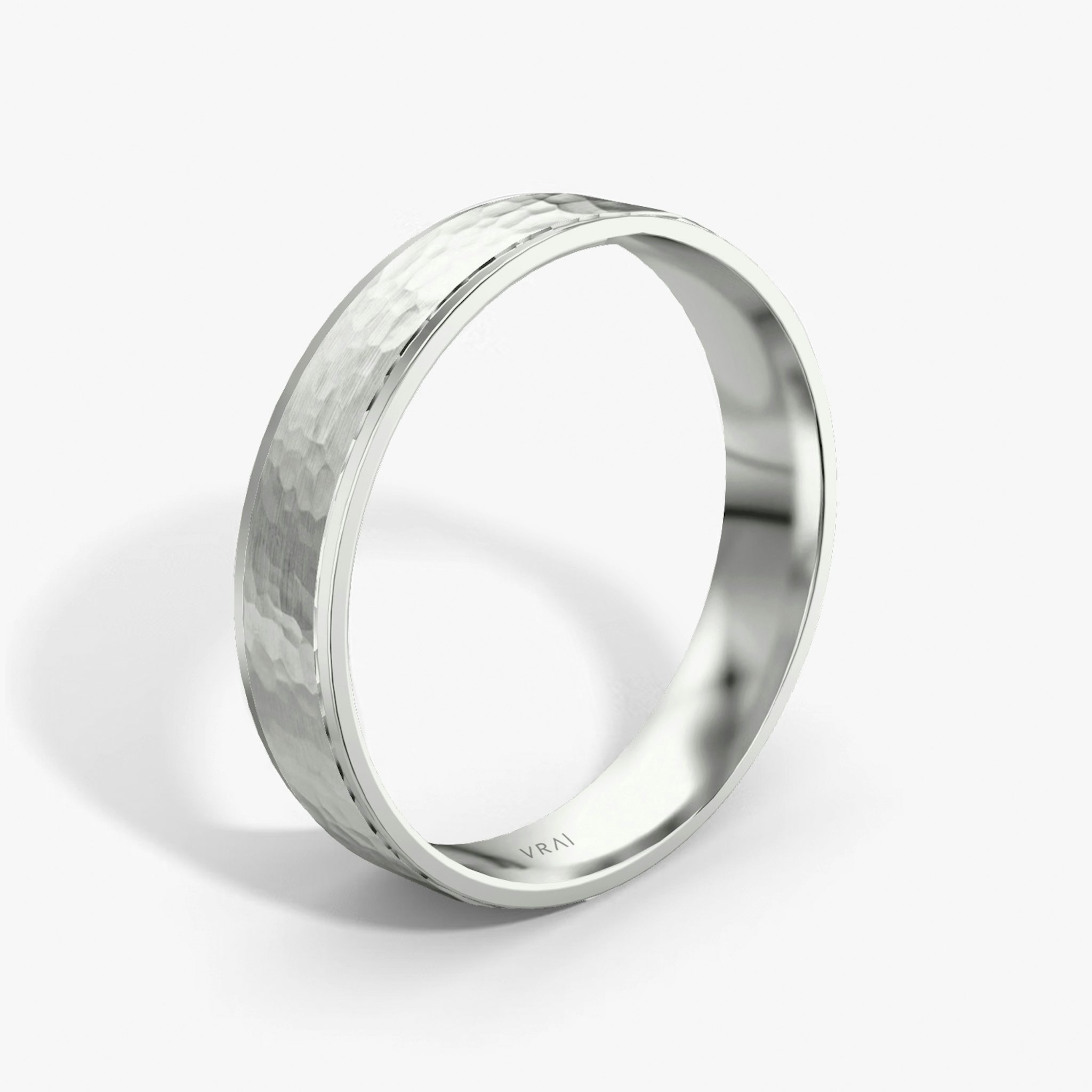 The Hammered Band | Platinum | bandAccent: Plain | bandWidth: 4.5mm