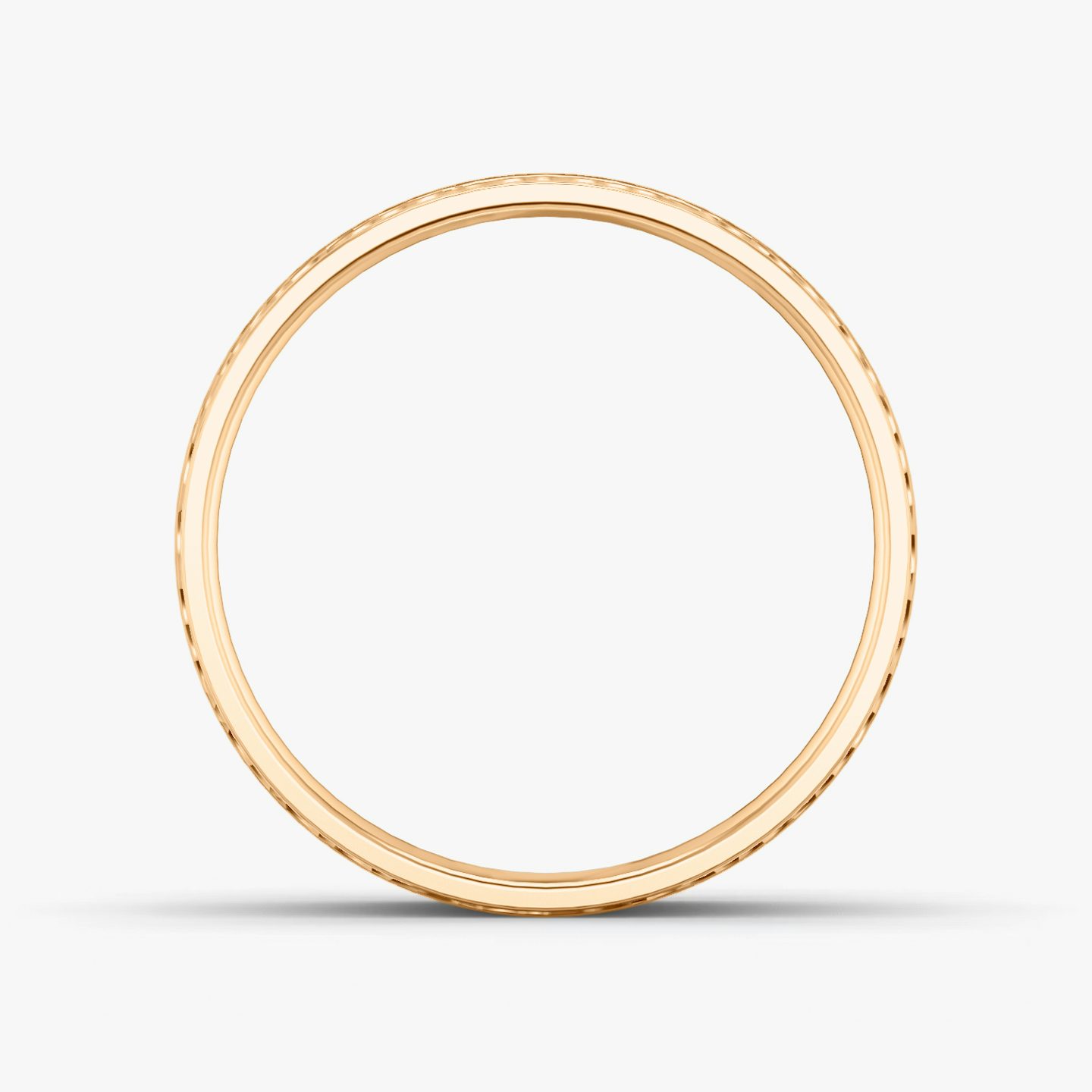 The Hammered Band | 14k | Rose Gold | bandAccent: Plain | bandWidth: 4.5mm