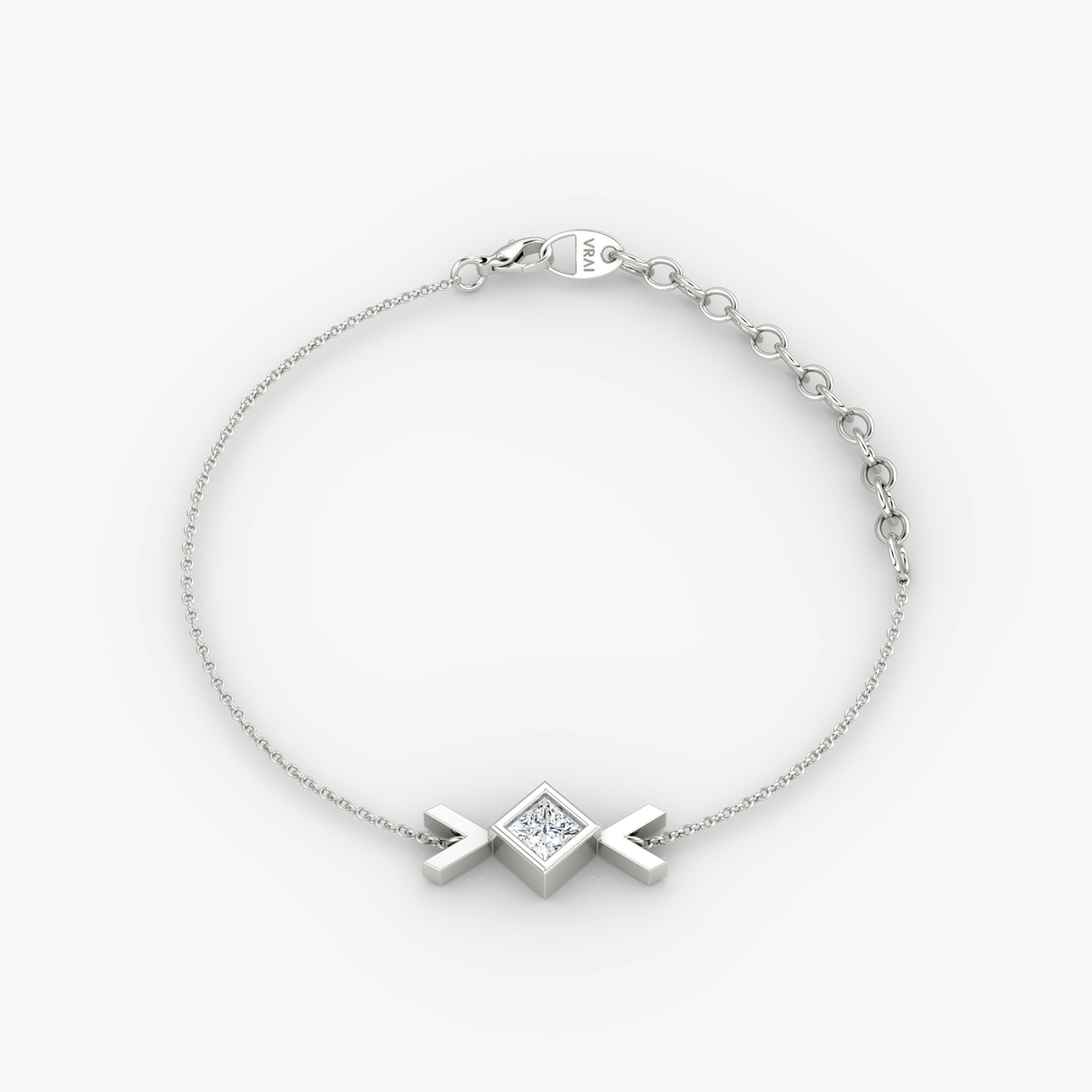 Arrow Bracelet | Princess | 14k | White Gold | caratWeight: 0.15ct