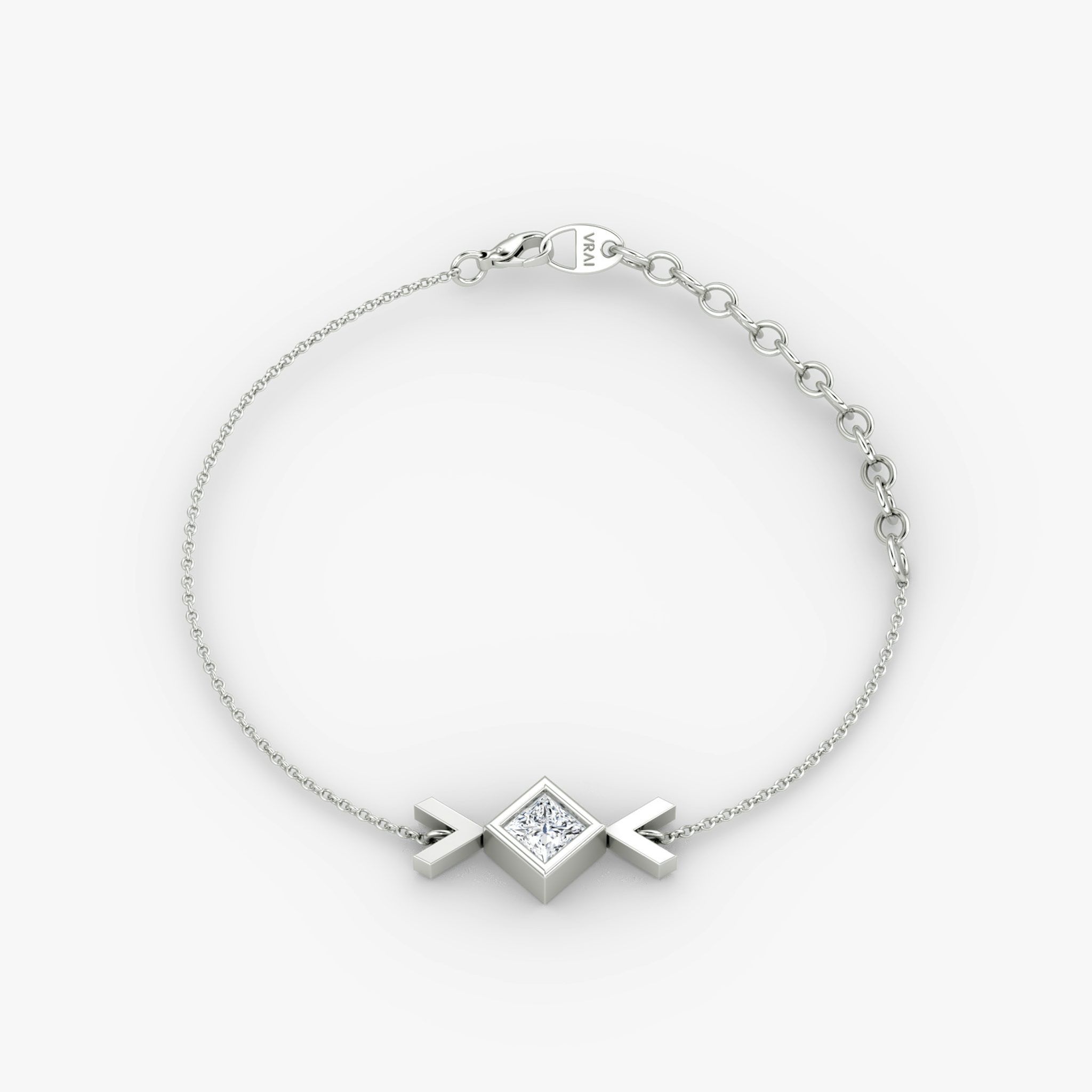 Arrow Bracelet | Princess | 14k | White Gold | caratWeight: 0.25ct