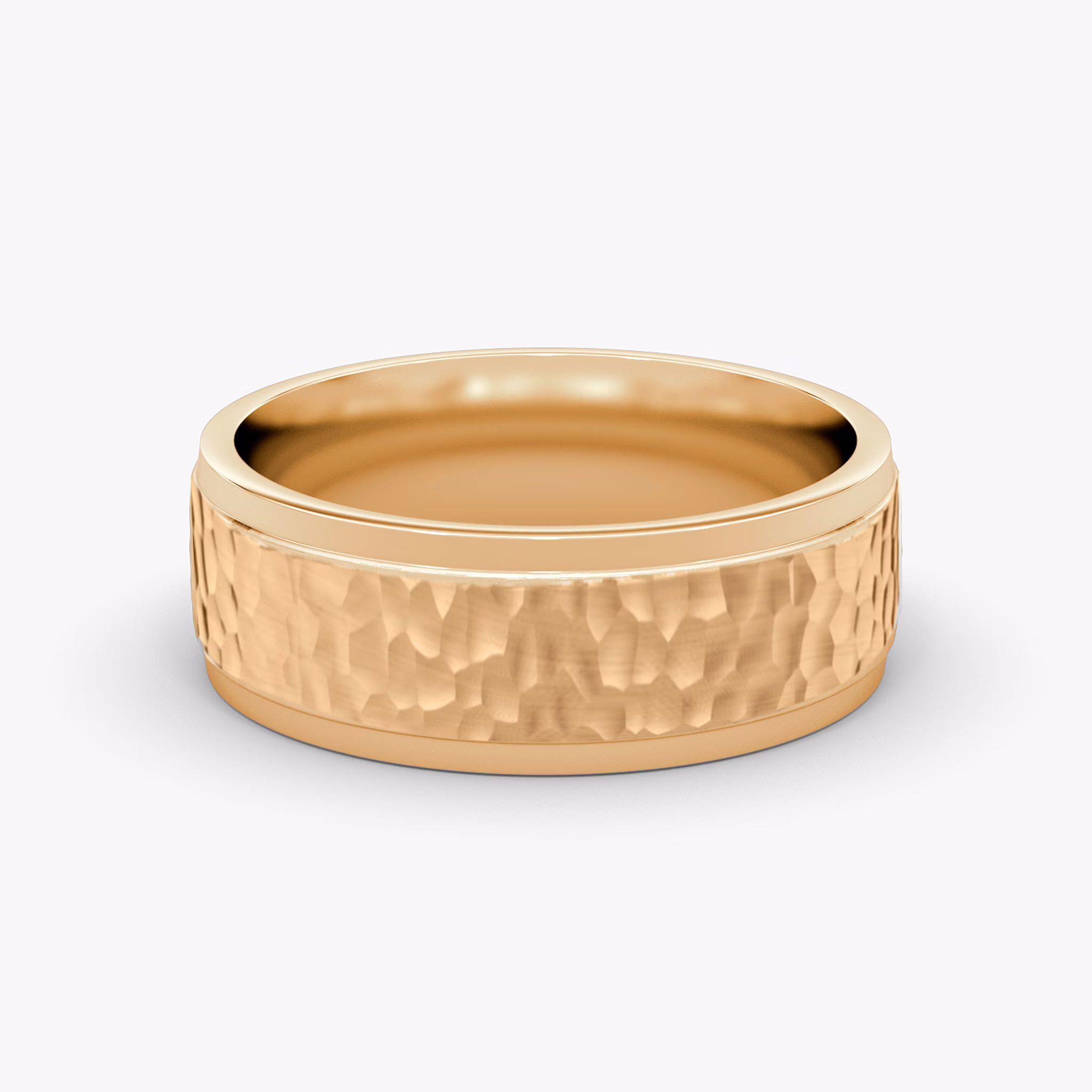 La Alianza Hammered | 14k | Oro rosa | bandWidth: 7.5mm