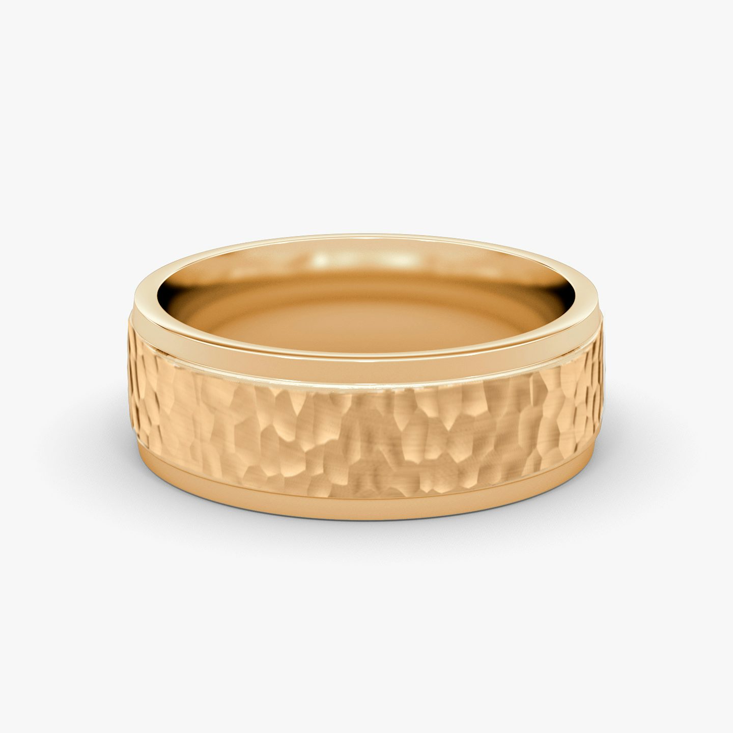 The Hammered Band | 14k | Rose Gold | bandWidth: 7.5mm