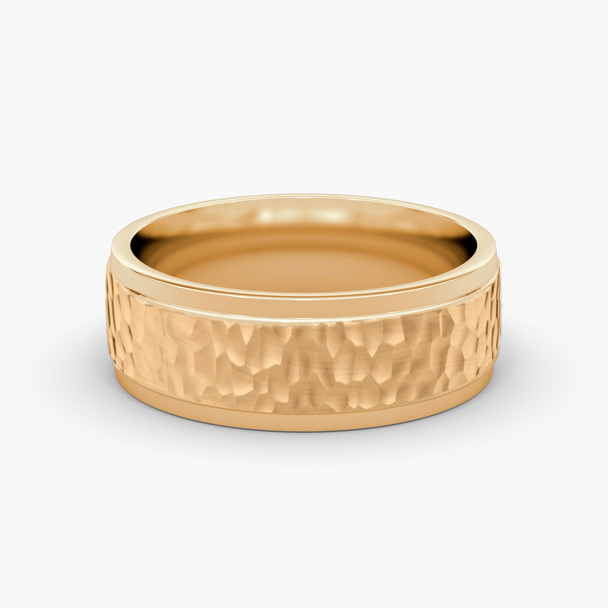 La Alianza Hammered | 14k | Oro rosa | bandWidth: 7.5mm