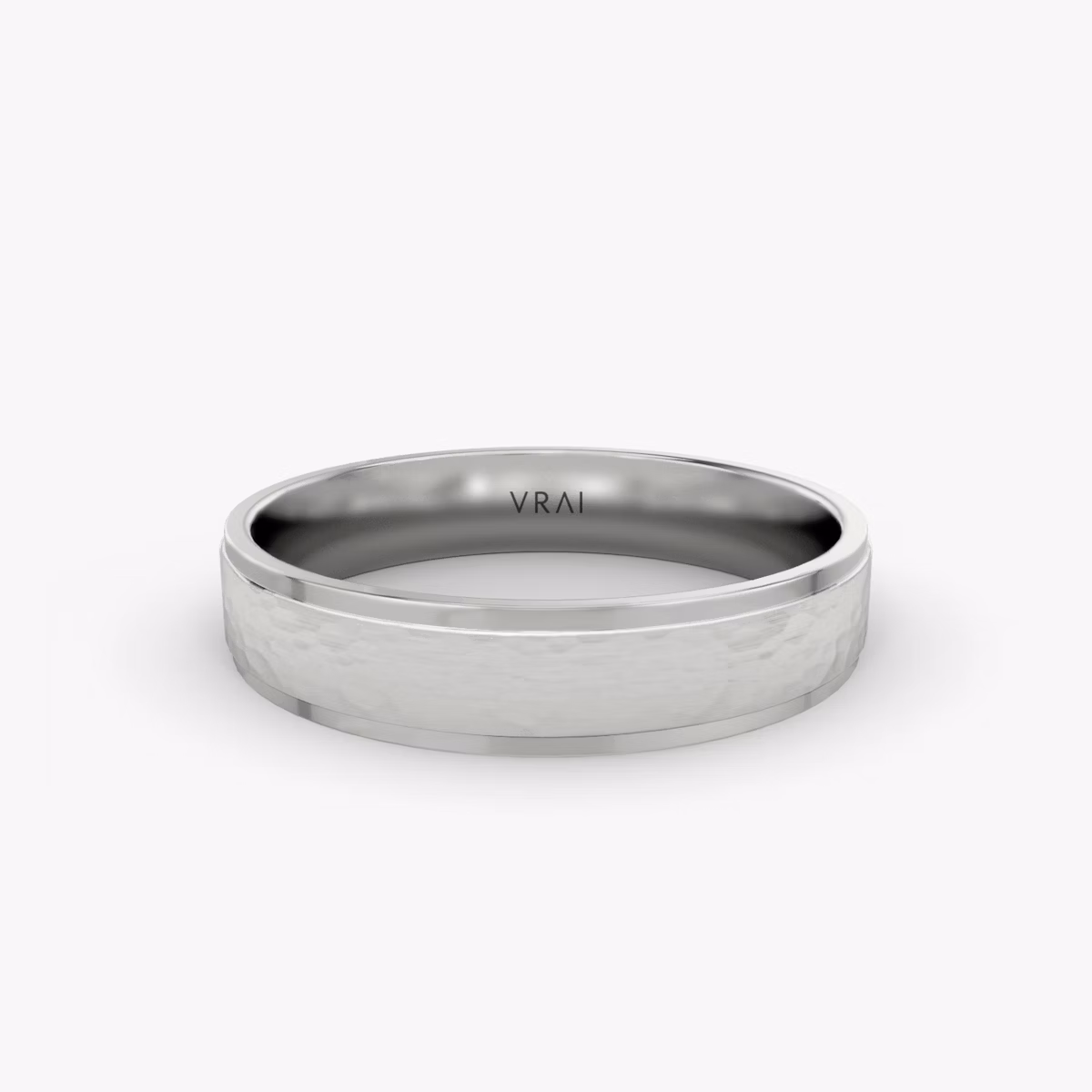 The Hammered Band | Platinum | bandAccent: Plain | bandWidth: 4.5mm