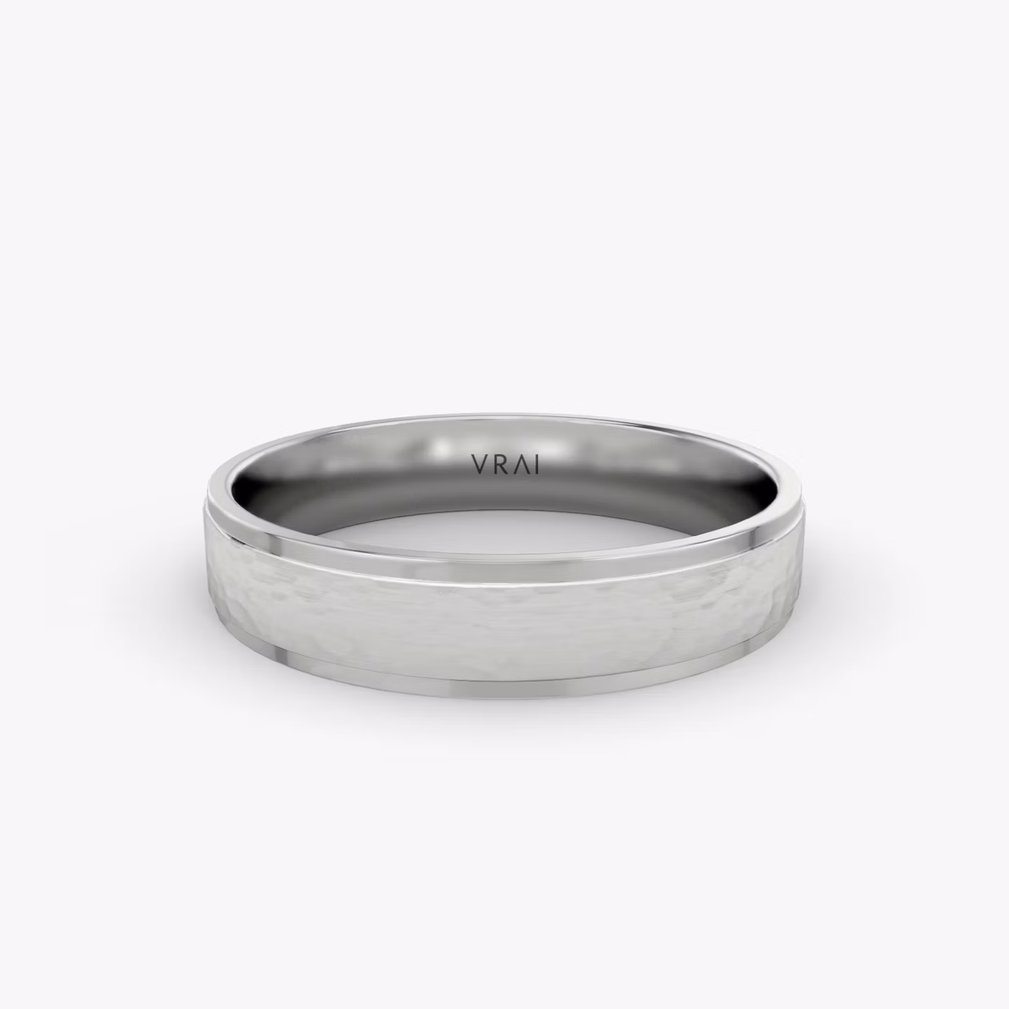 The Hammered Band | Platinum | bandAccent: Plain | bandWidth: 4.5mm