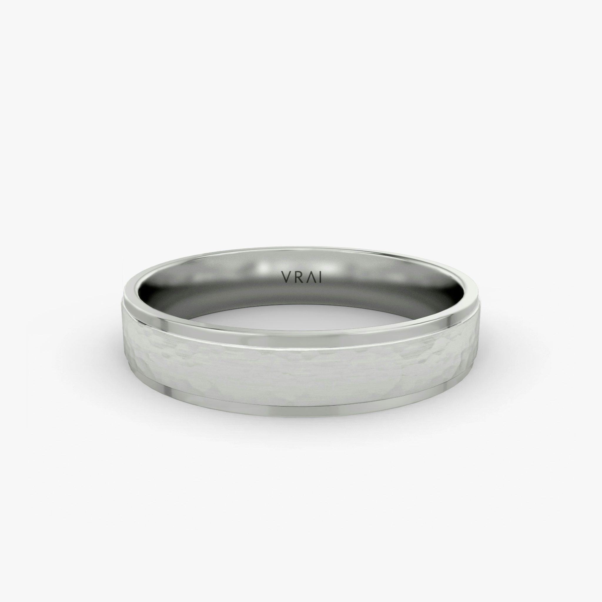 The Hammered Band | Platinum | bandAccent: Plain | bandWidth: 4.5mm