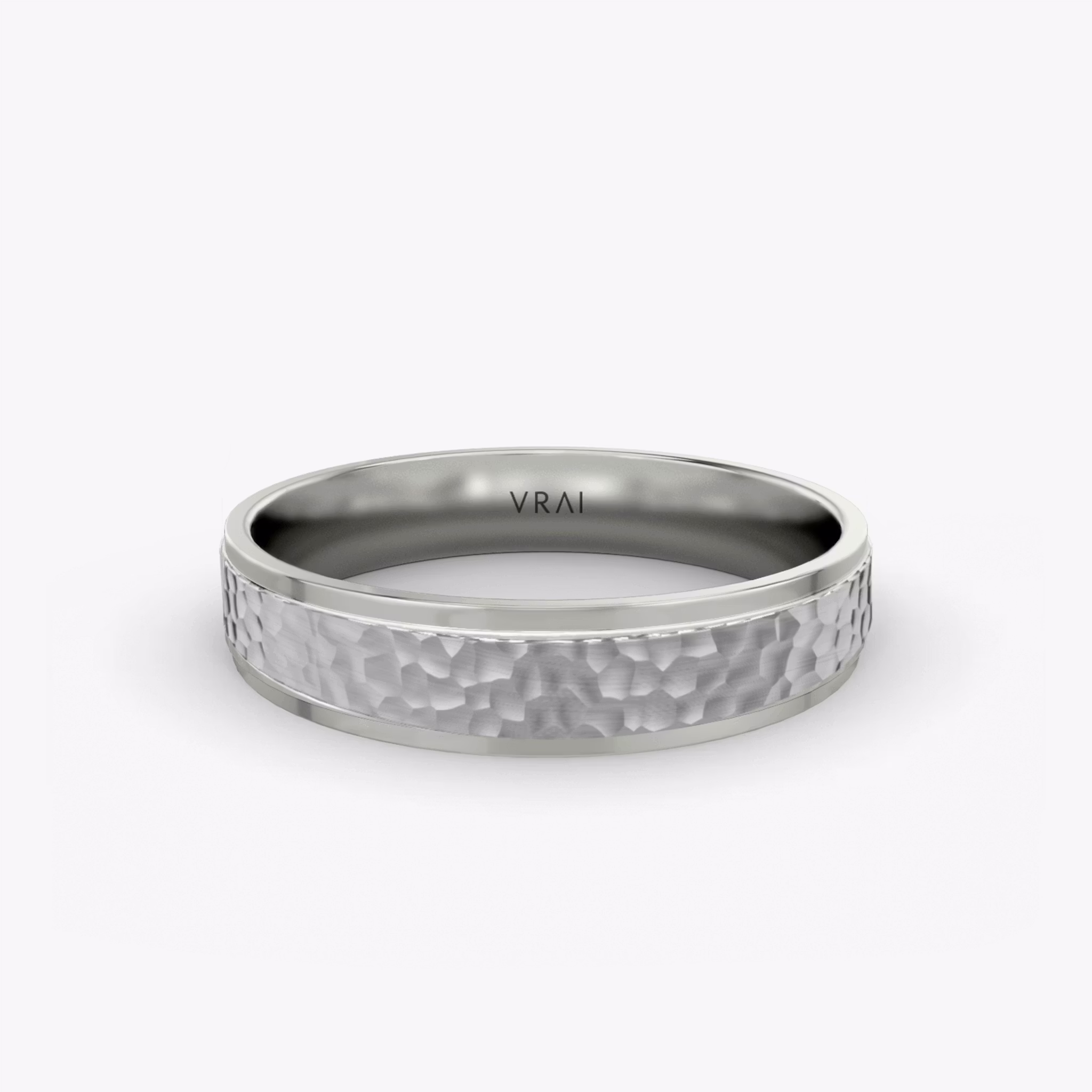 The Hammered Band | White Gold
