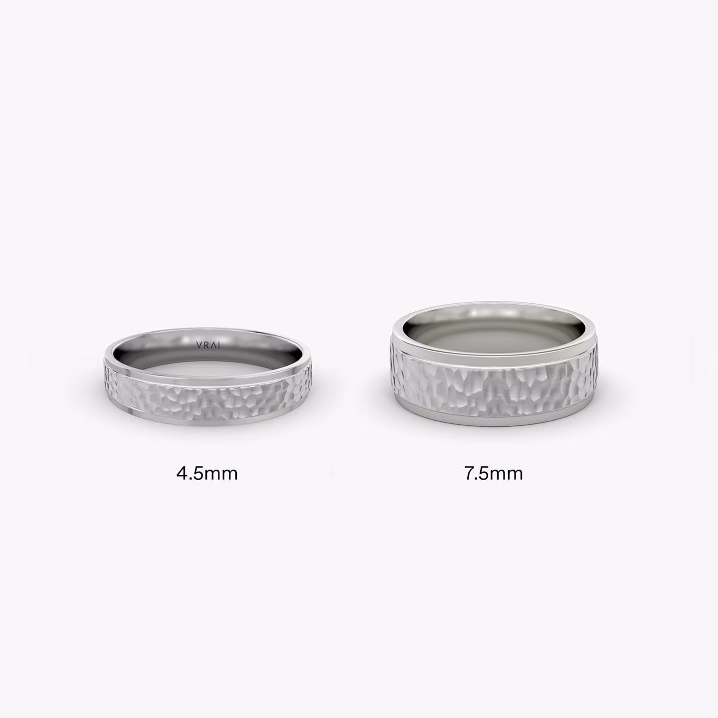 The Hammered Band | Platinum | bandAccent: Plain | bandWidth: 4.5mm
