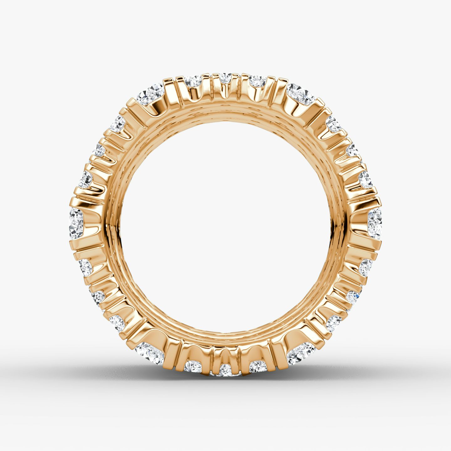 V Multi Row Pavé Ring | Round Brilliant | 14k | Rose Gold | bandAccent: Pavé | diamondCount: 5