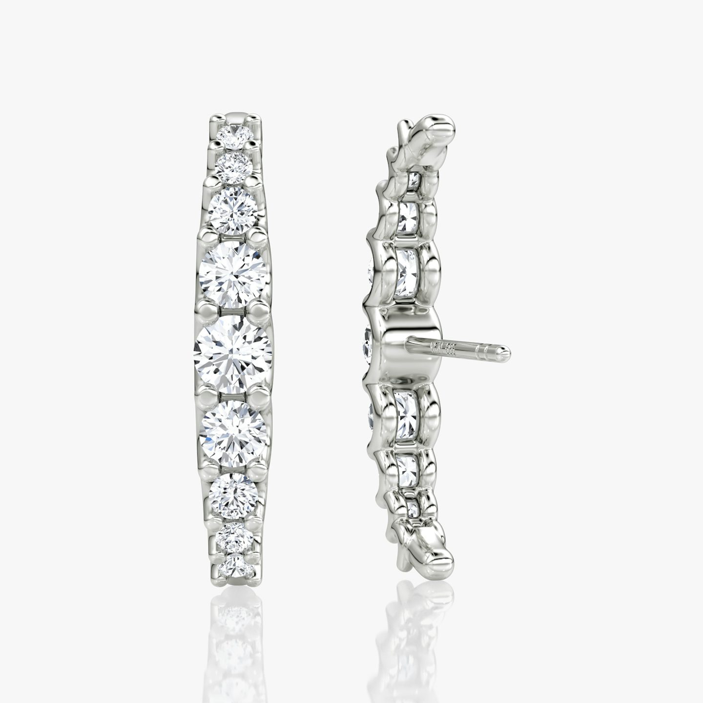 Eternity Cuff Stud | Round Brilliant | 14k | White Gold | caratWeight: 0.52ct