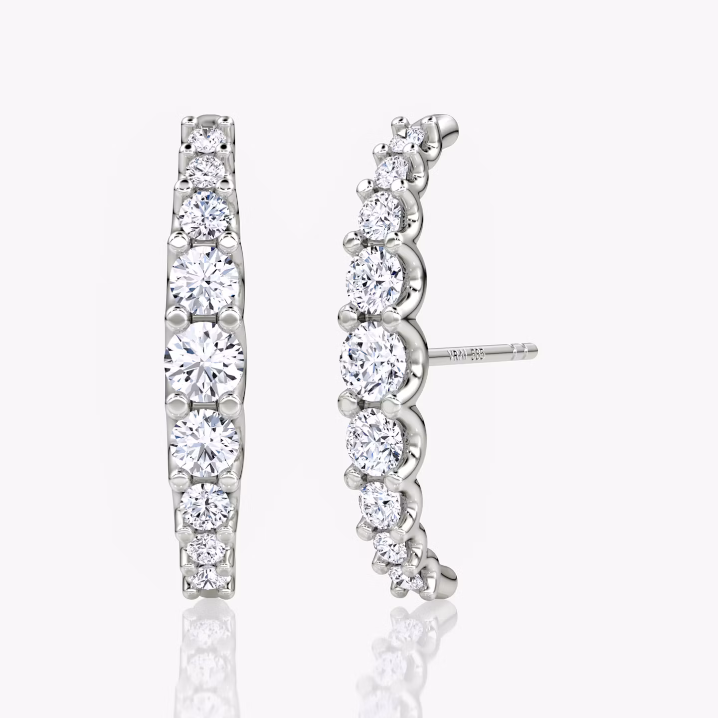 Eternity Cuff Stud Round Brilliant | White Gold