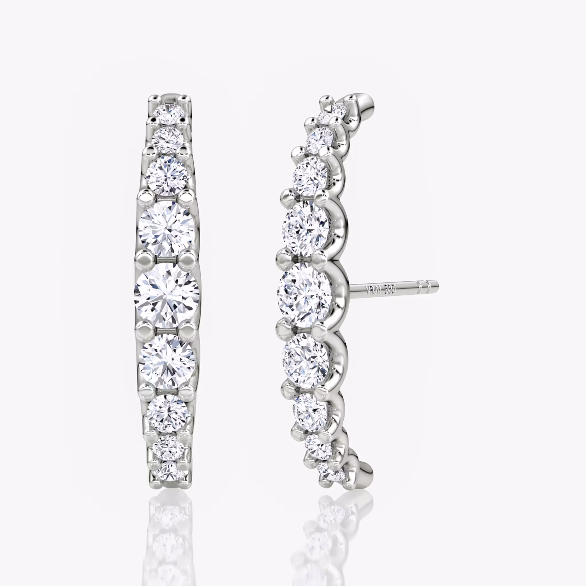 Eternity Cuff Stud Round Brilliant | White Gold