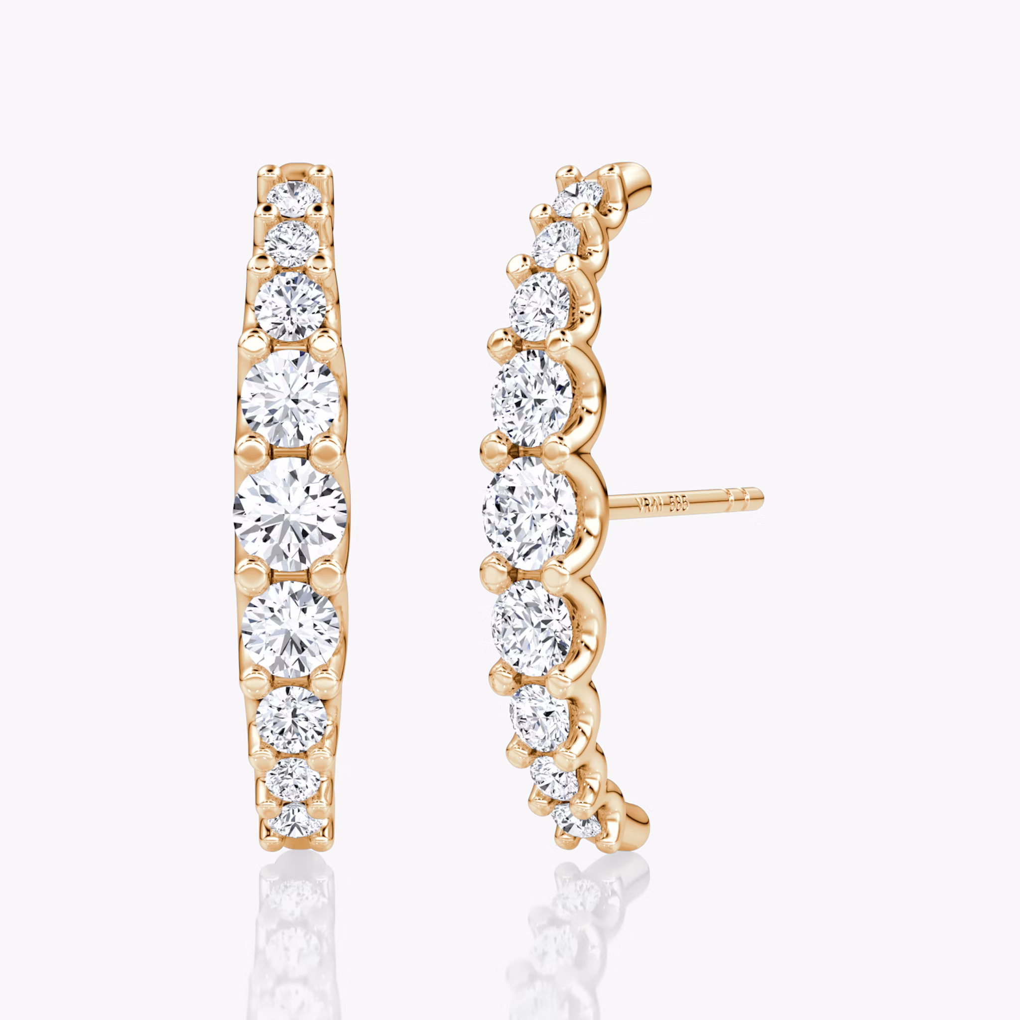 Eternity Cuff Stud | Round Brilliant | 14k | Rose Gold | caratWeight: 0.52ct