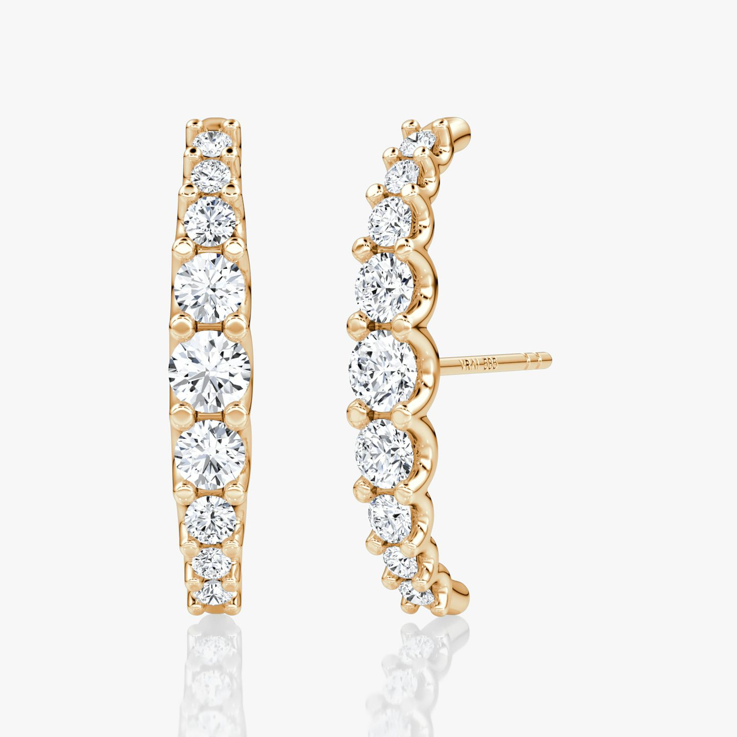 Eternity Cuff Stud | Round Brilliant | 14k | Rose Gold | caratWeight: 0.52ct