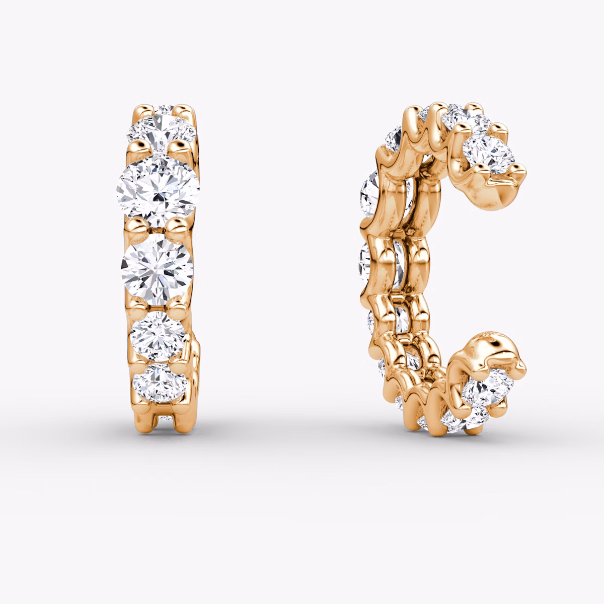 Pendiente Eternity Ear Cuff | Brillante | 14k | Oro rosa