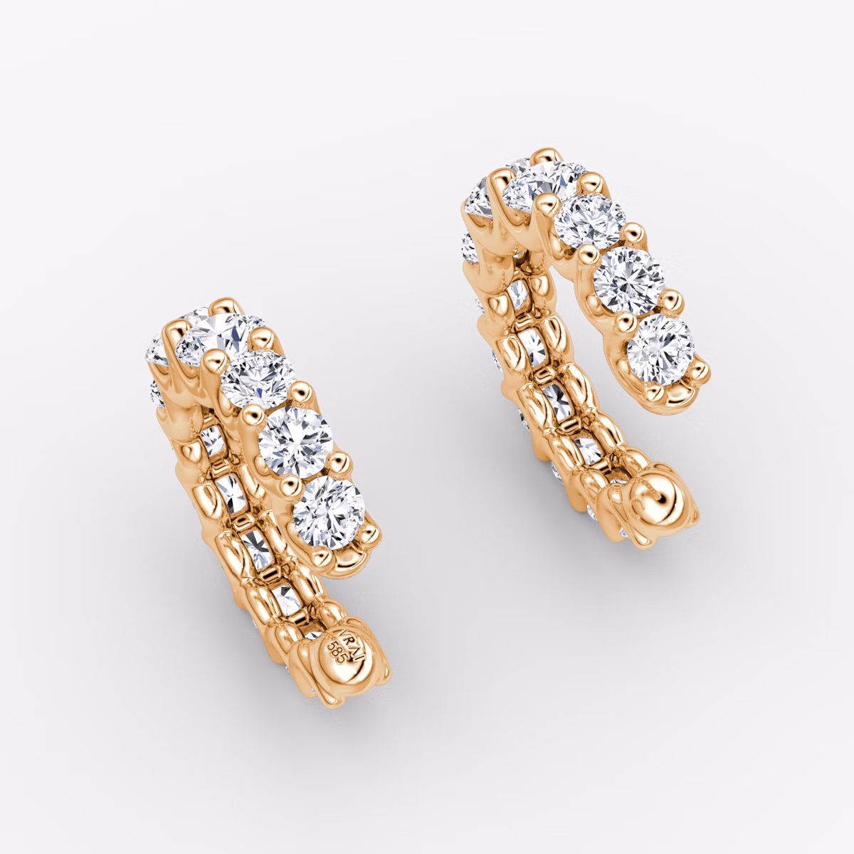 Pendiente Eternity Ear Cuff | Brillante | 14k | Oro rosa