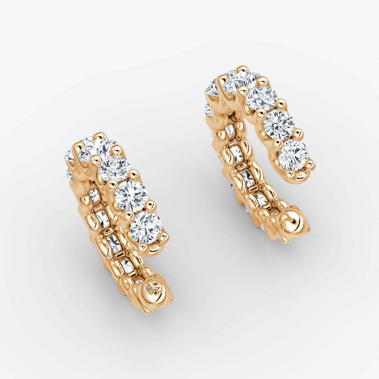 Eternity Ear Cuff | Round Brilliant | 14k | Rose Gold