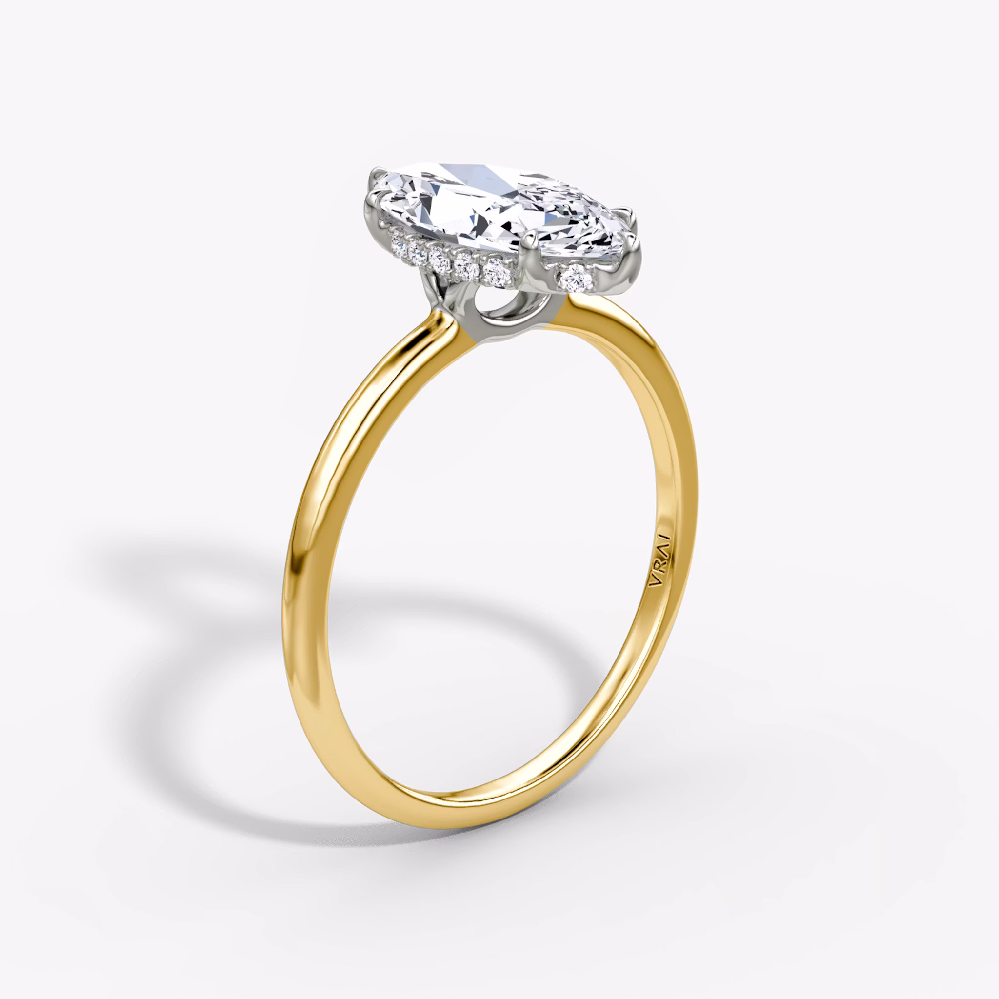 The Signature Marquise | 18K Yellow Gold and Platinum