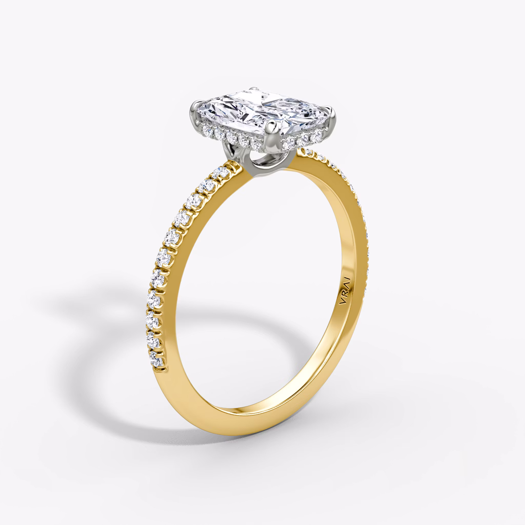 The Signature Radiant | 18K Yellow Gold and Platinum