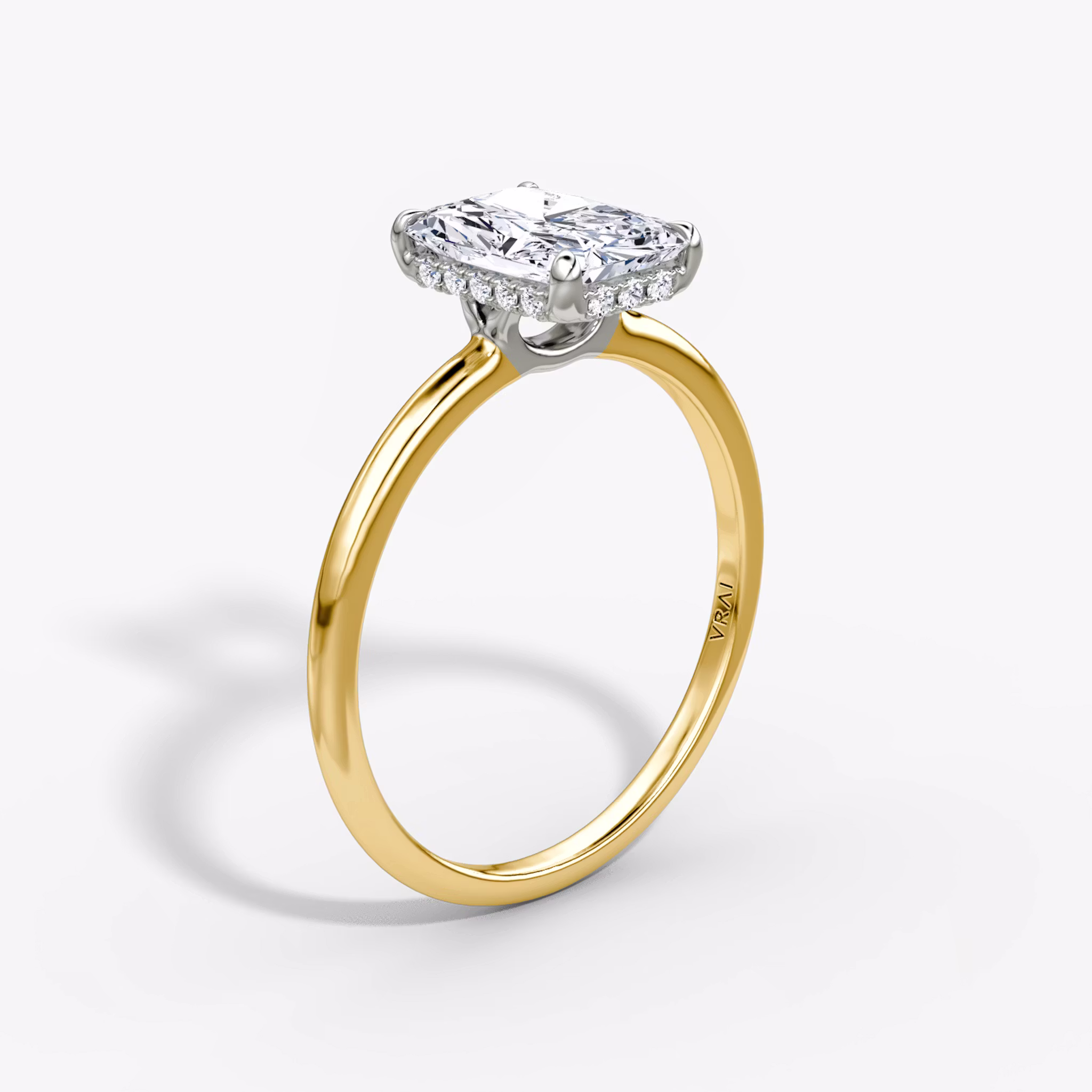 The Signature Radiant | 18K Yellow Gold and Platinum