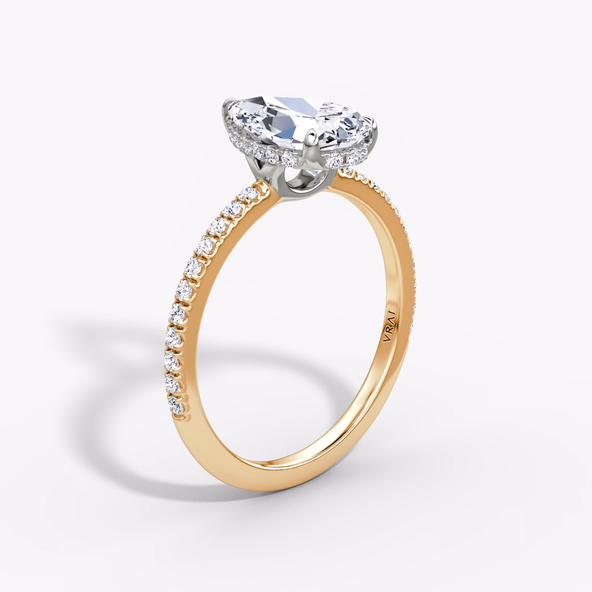 The Signature Pear | 18K Rose Gold and Platinum