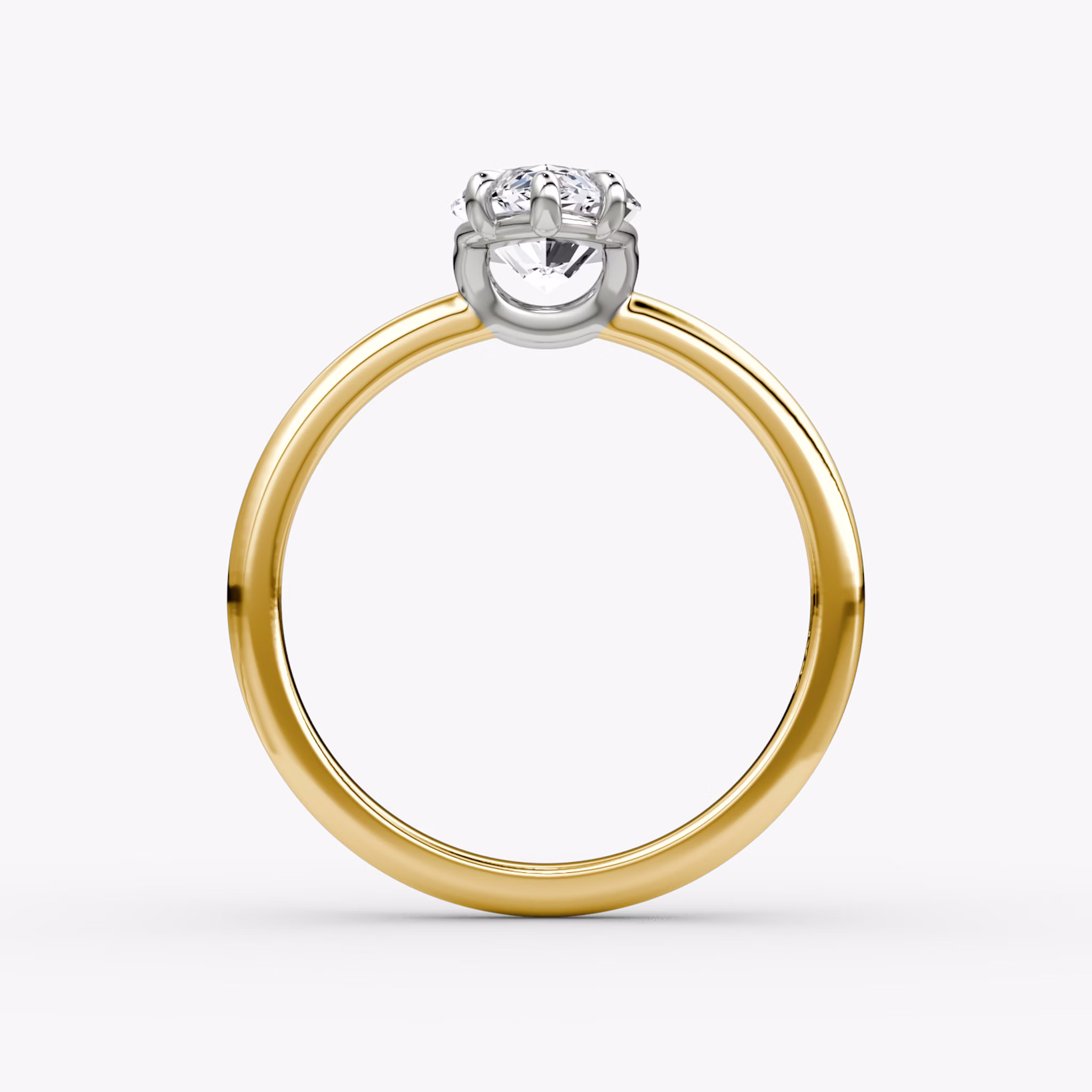 The Signature | Marquise | 18k | Yellow Gold and Platinum | bandAccent: Plain | bandWidth: large | hiddenHalo: no | diamondOrientation: vertical | caratWeight: other